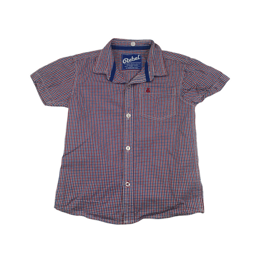 Primark Red and Blue Checked Shirt Age 6