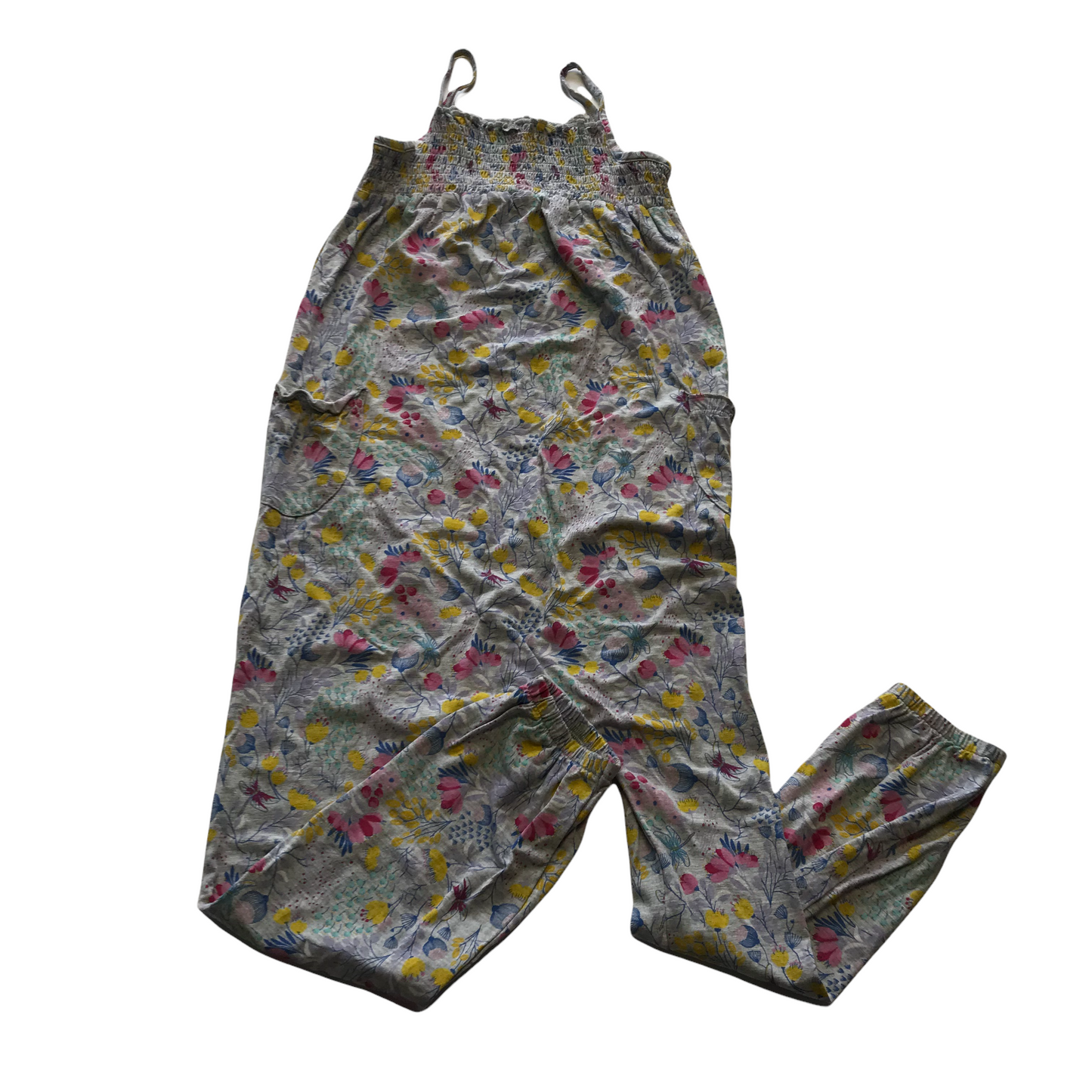 F&F Grey Floral Jumpsuit Age 6