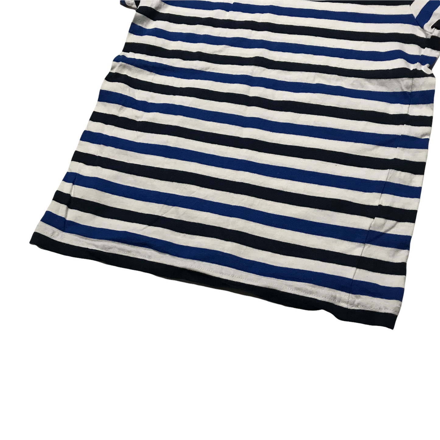 Matalan Black and Blue Stripy T-shirt Age 6