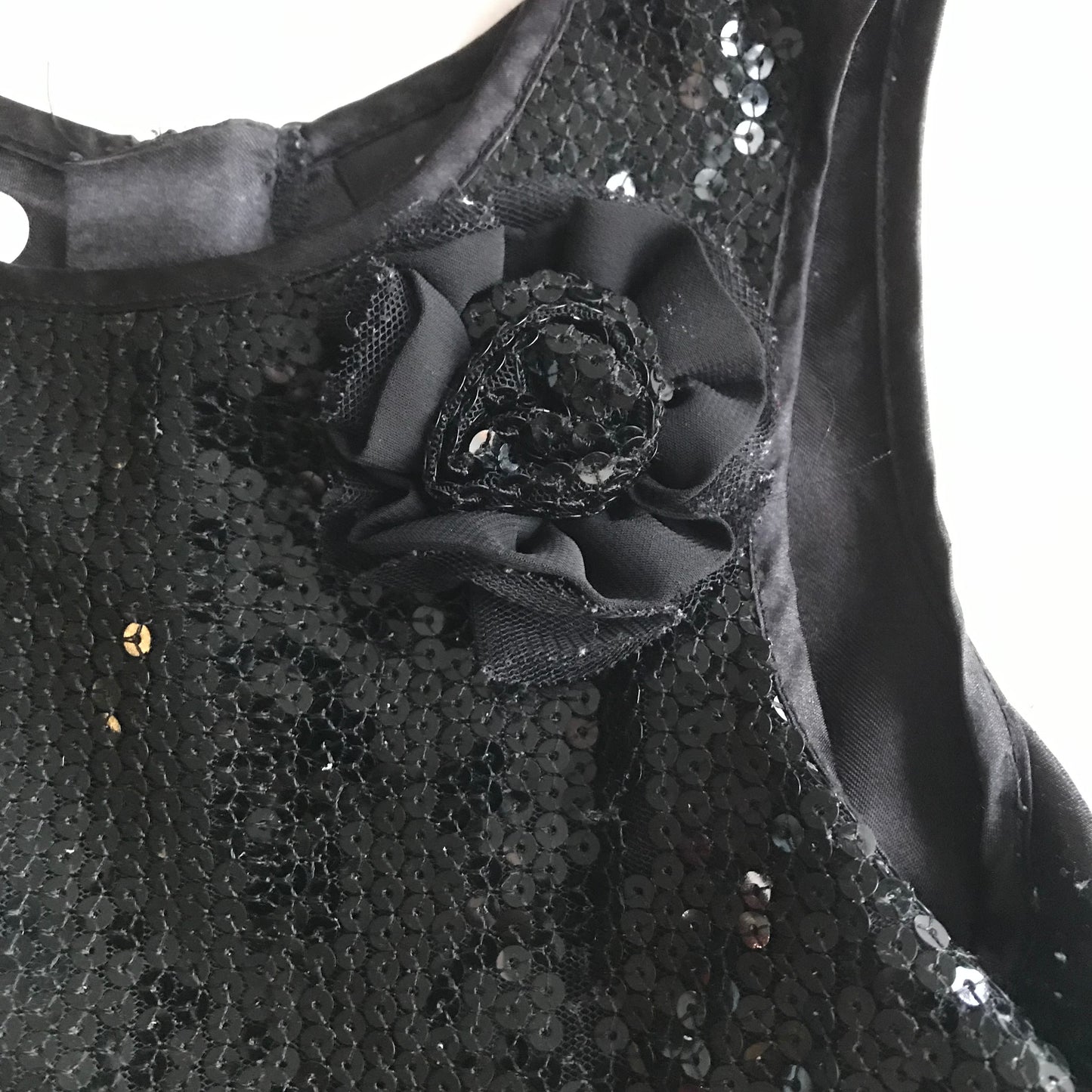 F&F Black Sequin dress Age 6