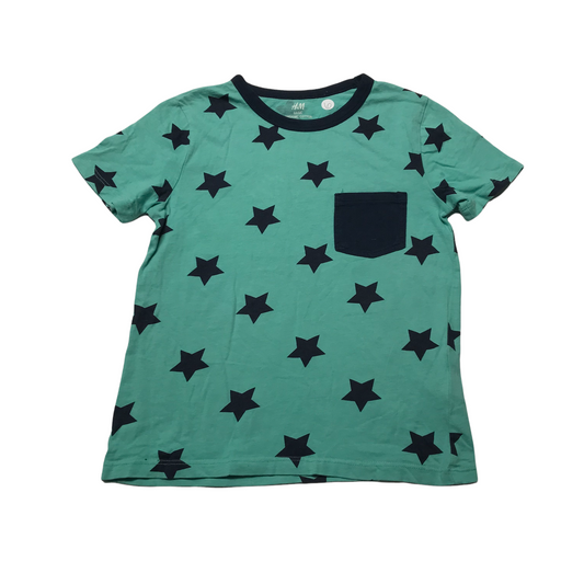 H&M Turquoise Blue Starry T-shirt Age 6