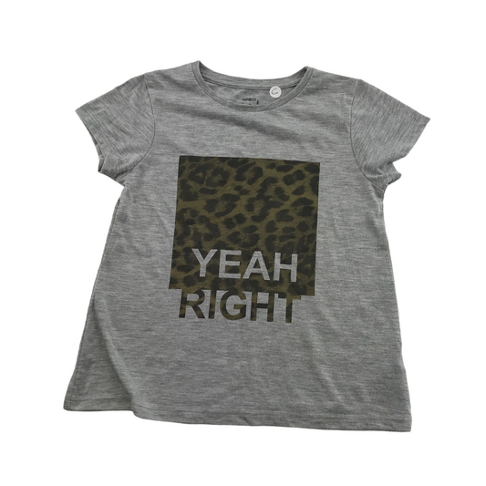PEP&CO Grey Animal Print T-shirt Age 6