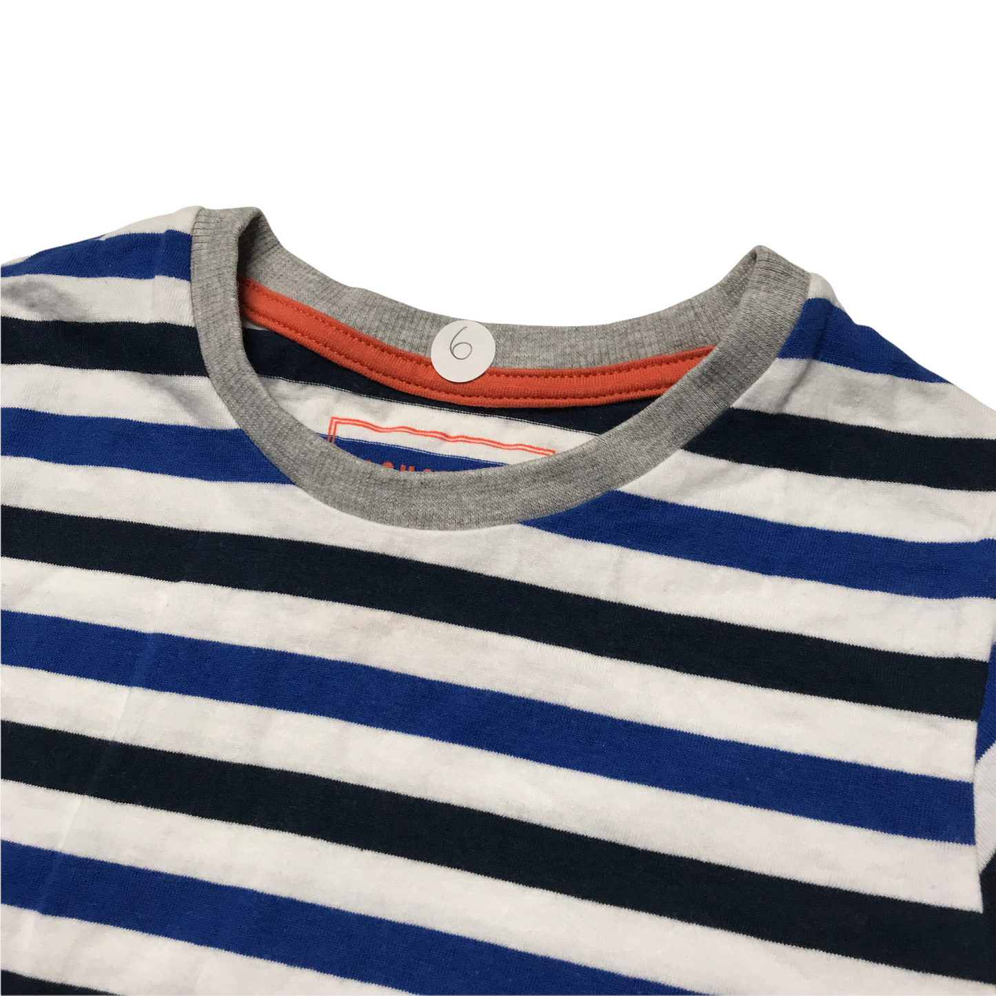 Matalan Black and Blue Stripy T-shirt Age 6