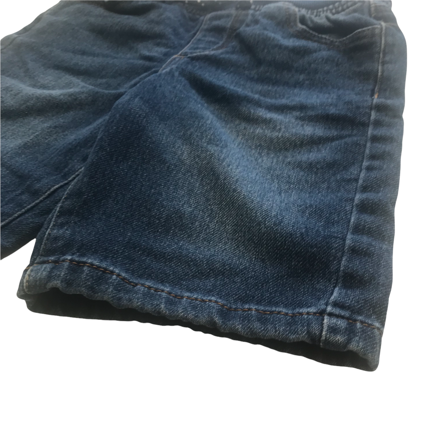 Primark Blue Stretchy Denim Style Shorts Age 6