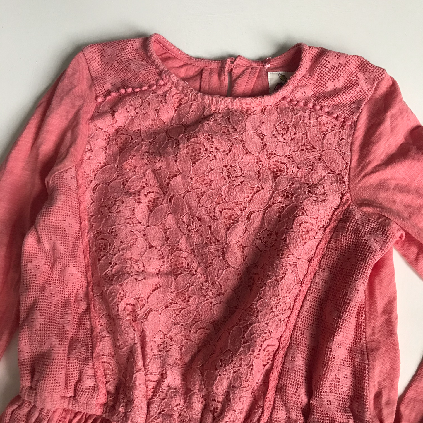 Dress - NEXT, Peachy Lace - Age 5