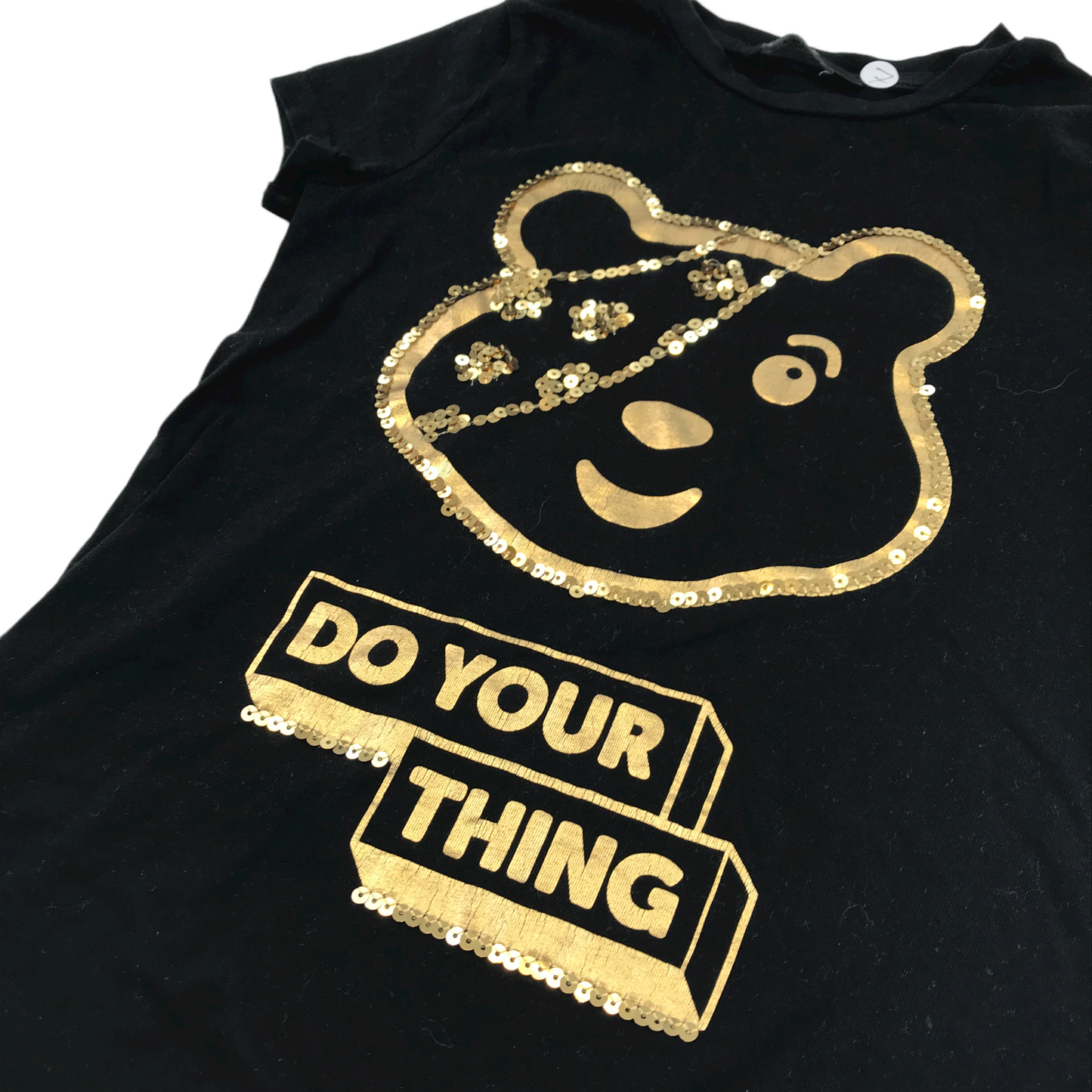 George Black Pudsey Bear T-shirt Age 7
