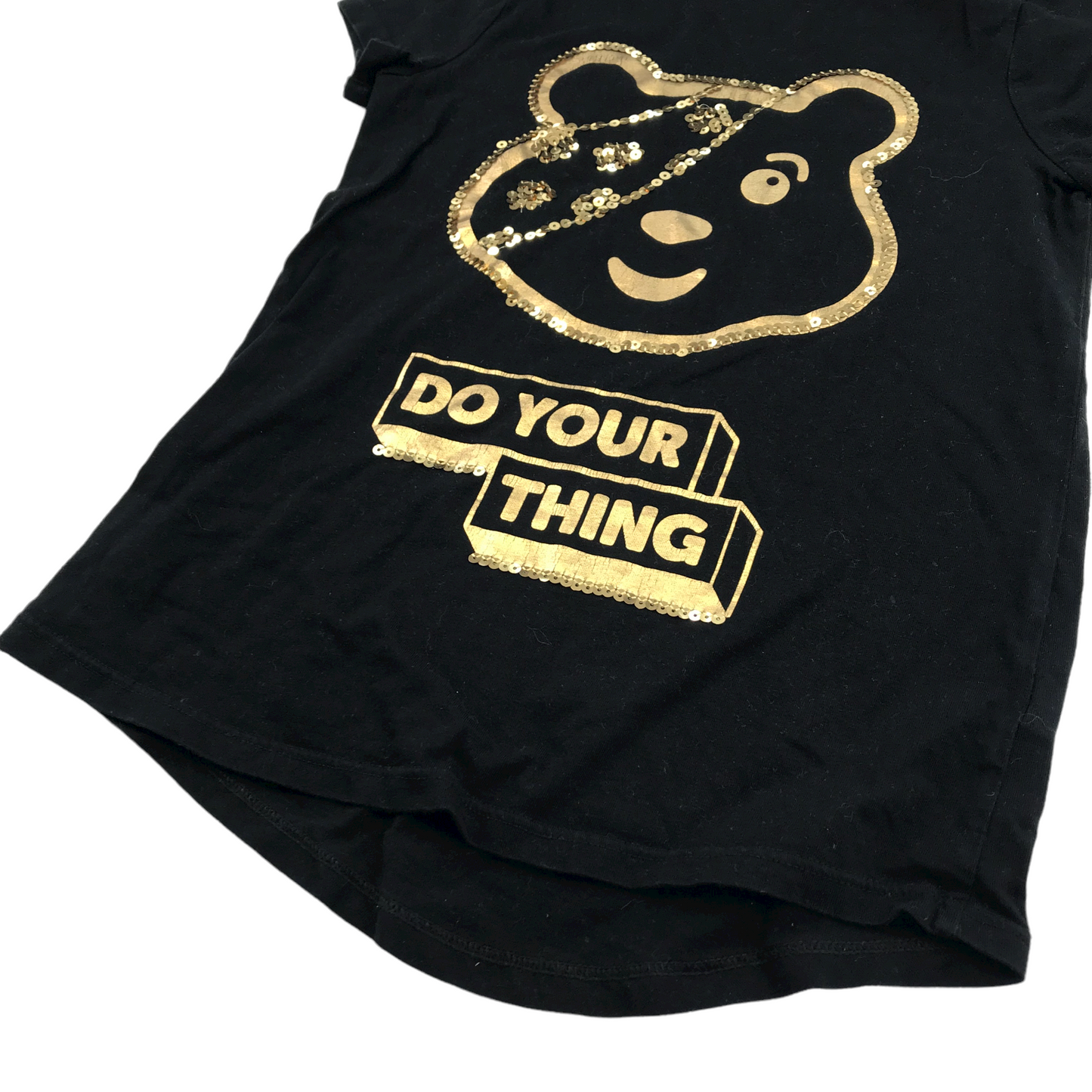 George Black Pudsey Bear T-shirt Age 7
