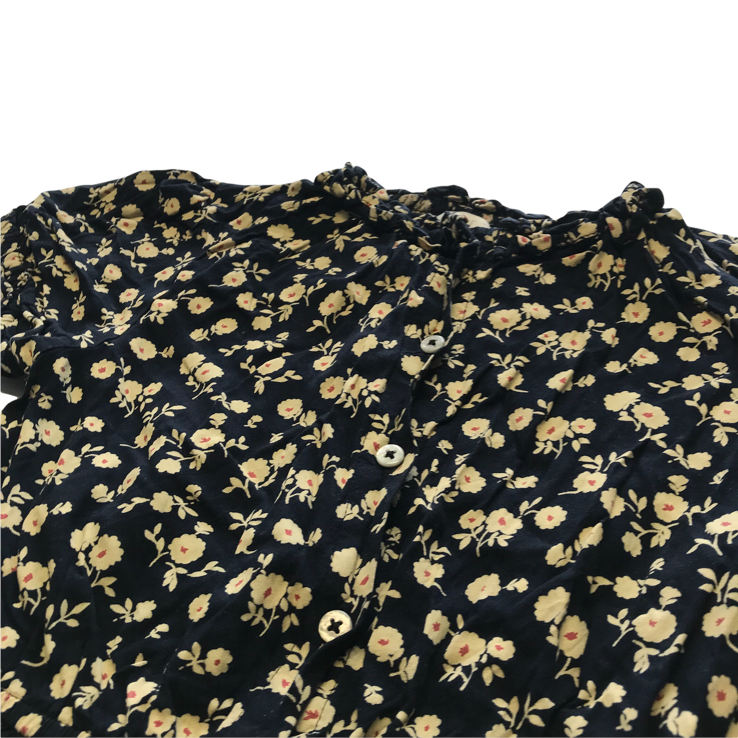 Next Navy Floral Playsuit Age 7