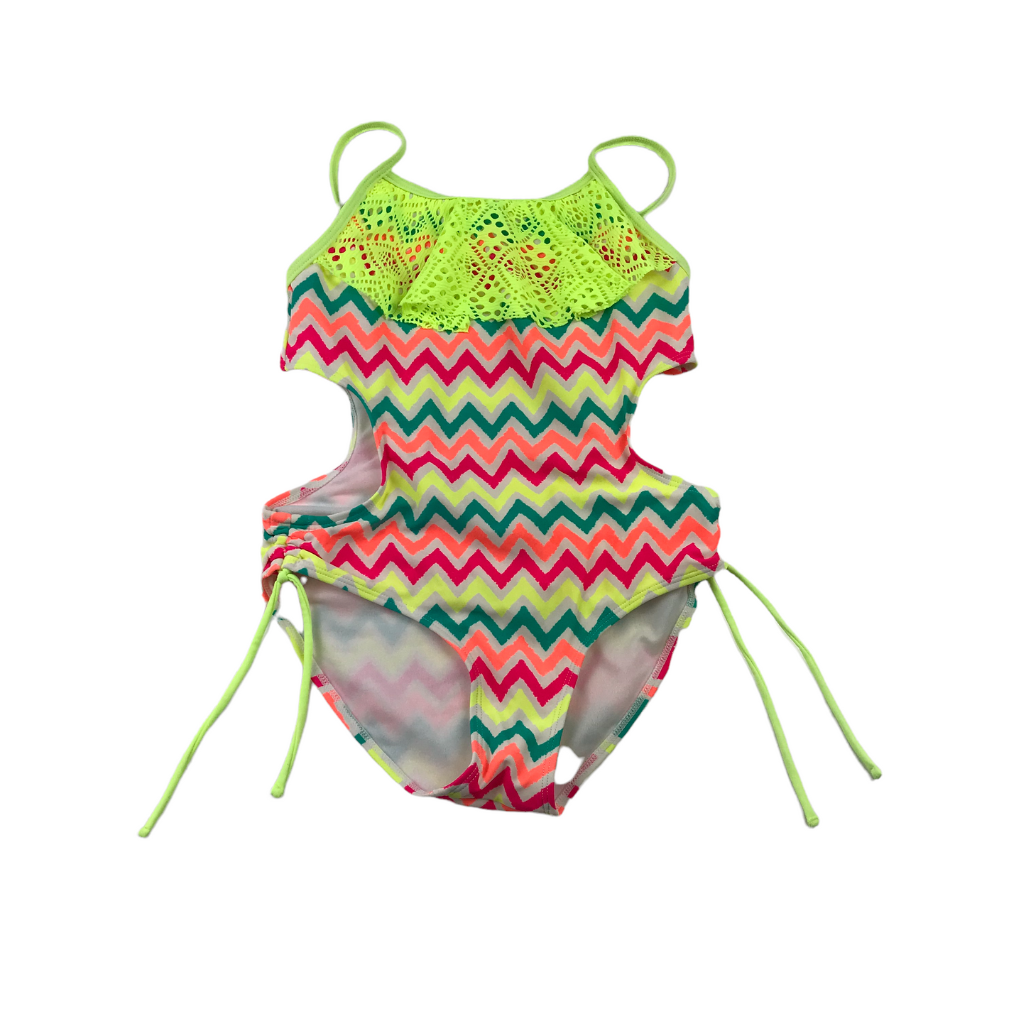 Zig Zag Pattern Multicolour Swimsuit Age 7