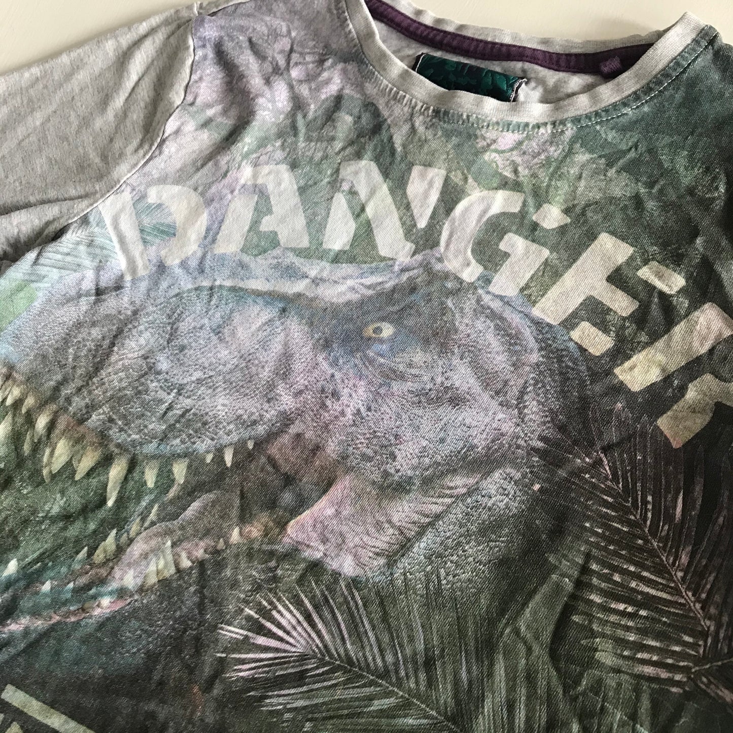 T-shirt - 'Danger Prohibited Zone' - Age 7