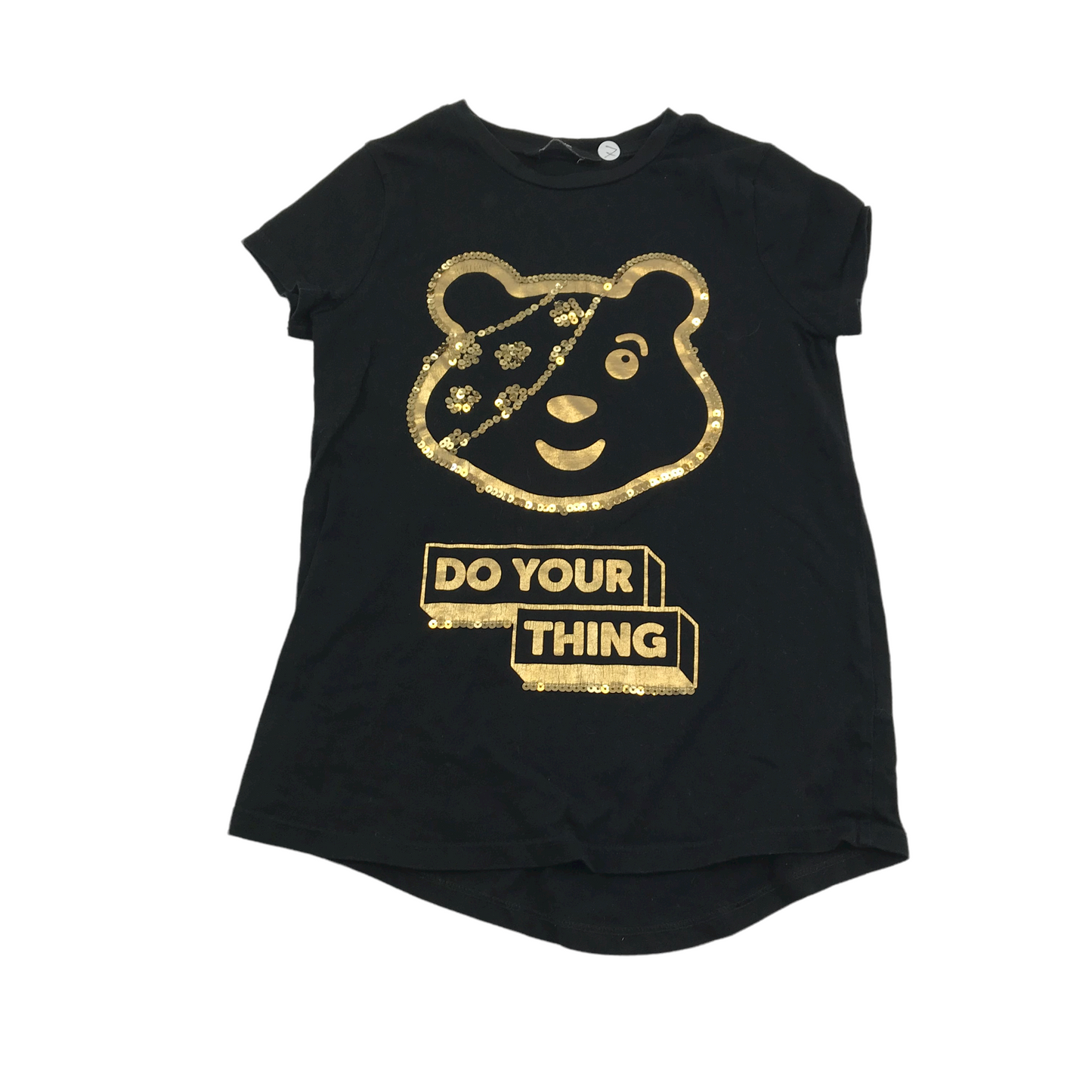 George Black Pudsey Bear T-shirt Age 7