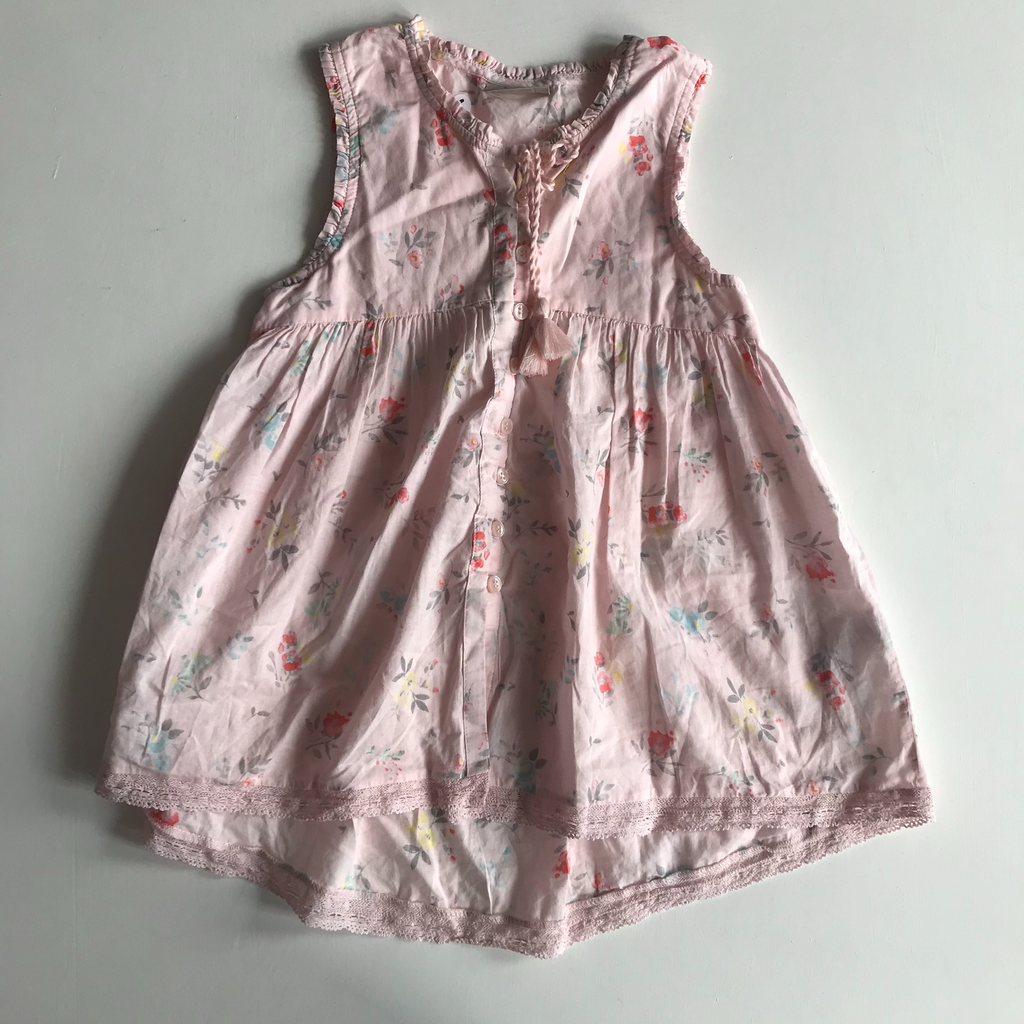 NEXT Light Pink Floral Long Top Age 6