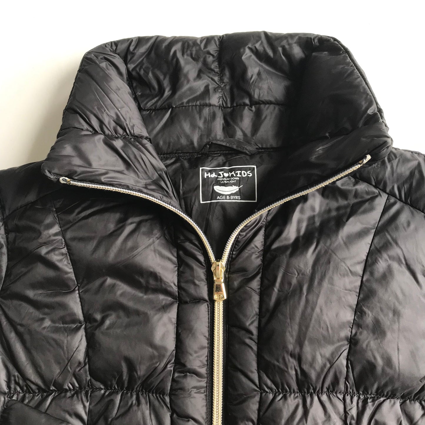H&J Kids Black Light Puffer Jacket Age 8