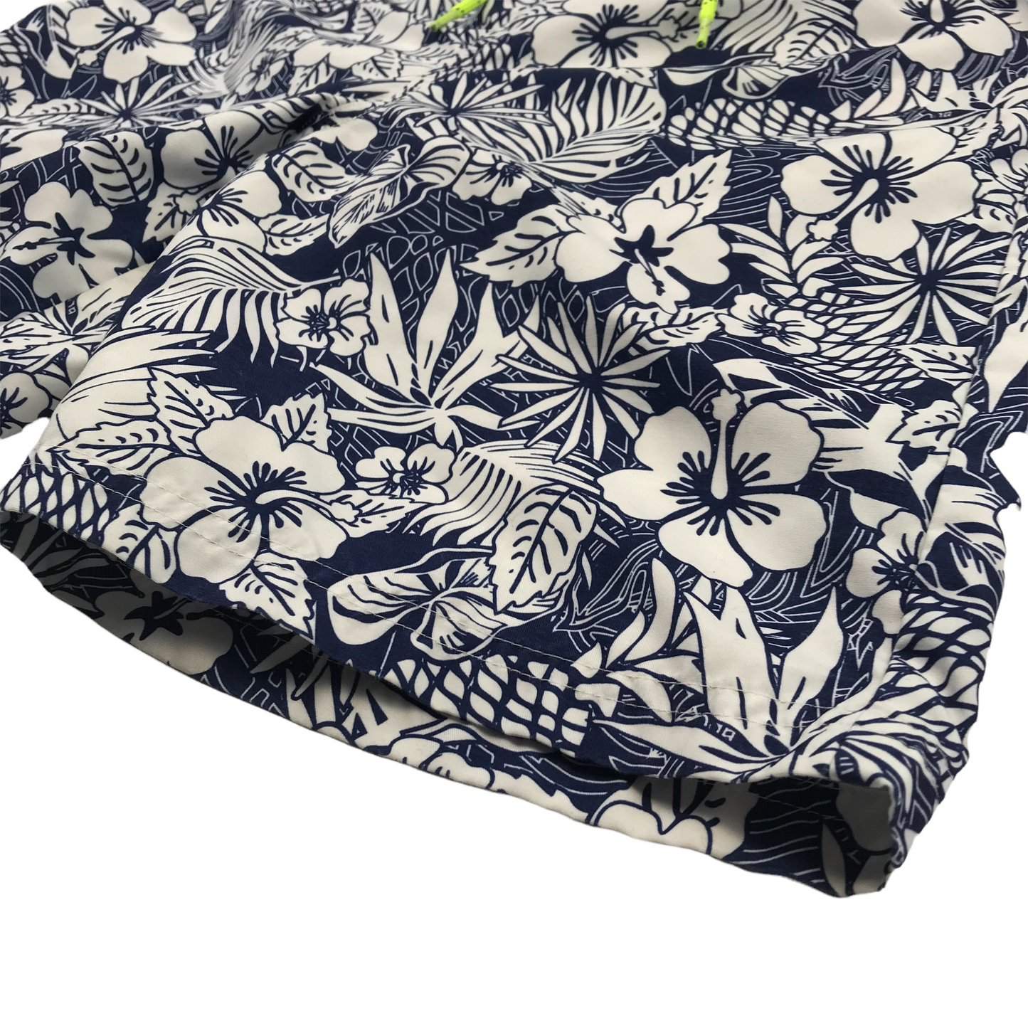 Bluezoo Navy Blue and White Floral Swim Trunks Age 8