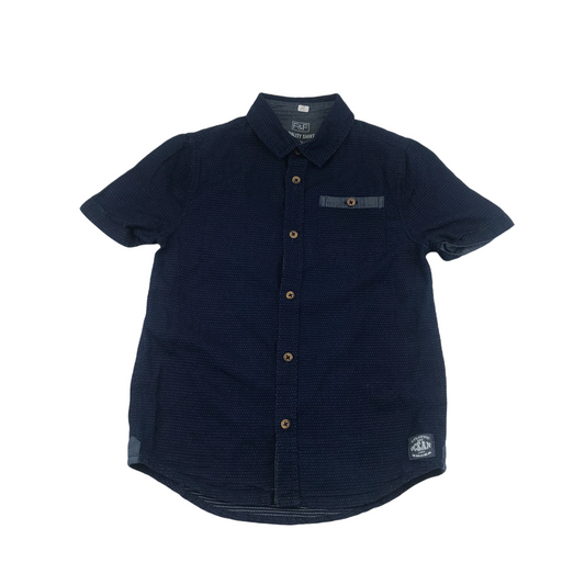 F&F Navy Spotted Shirt Age 8