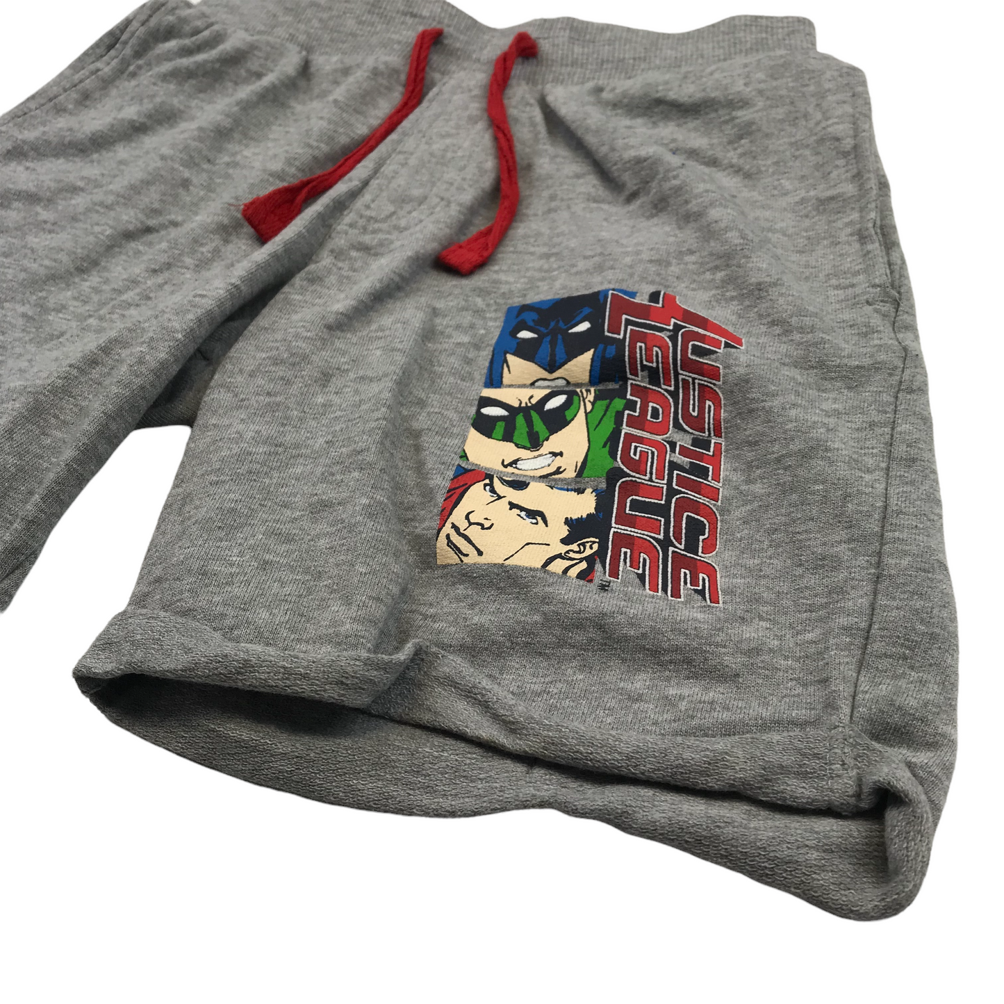 Justice League Grey Print Shorts Age 8