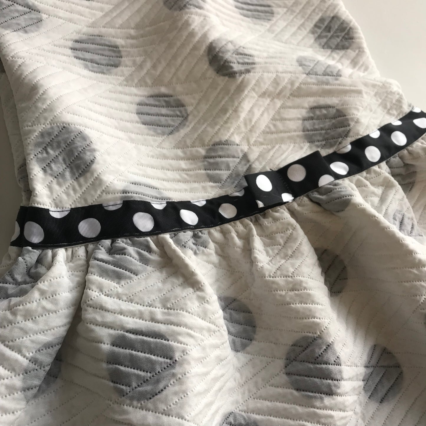 EMC White Polka Dot Dress Age 8