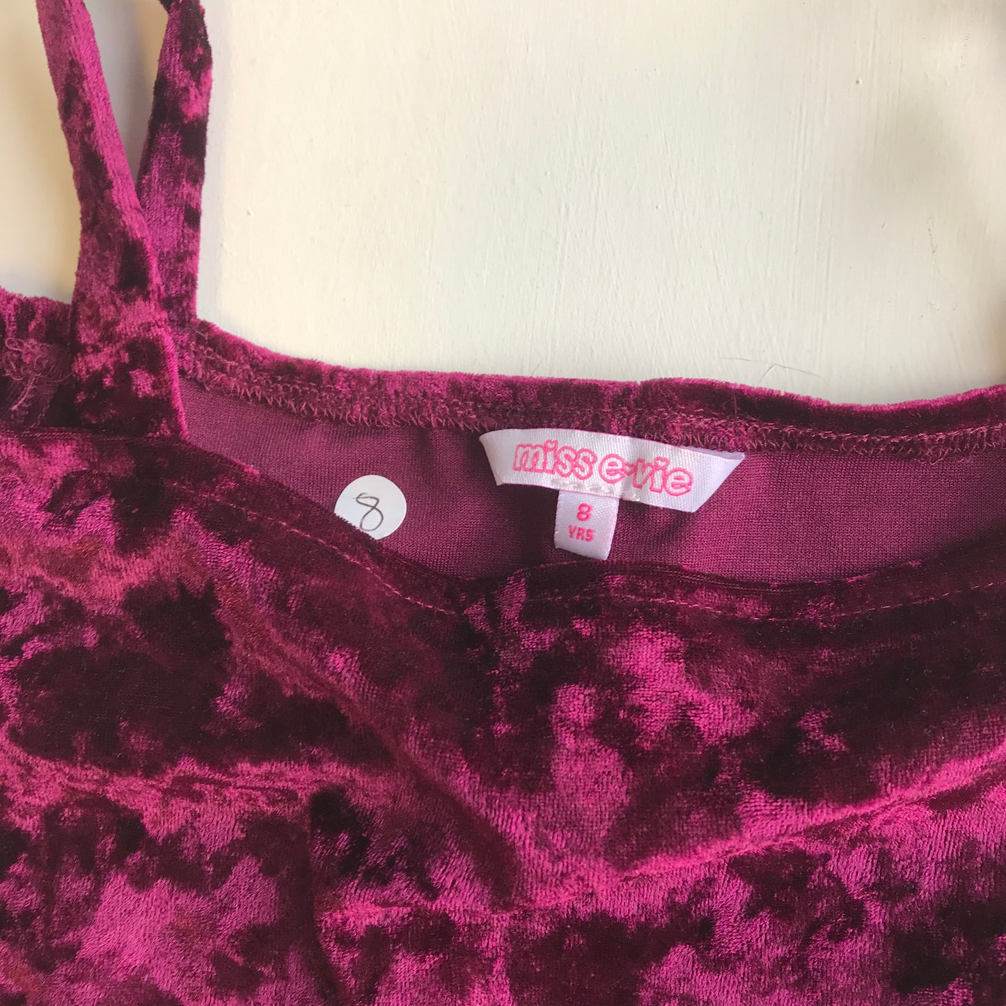 Miss-Evie Purple Velvet Dress Age 8