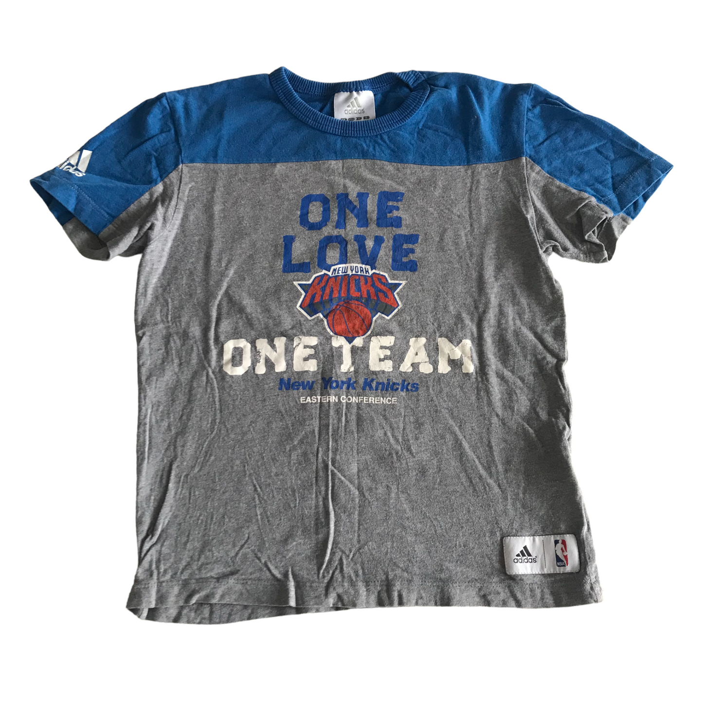 Adidas Grey New York Knicks T-Shirt Age 8