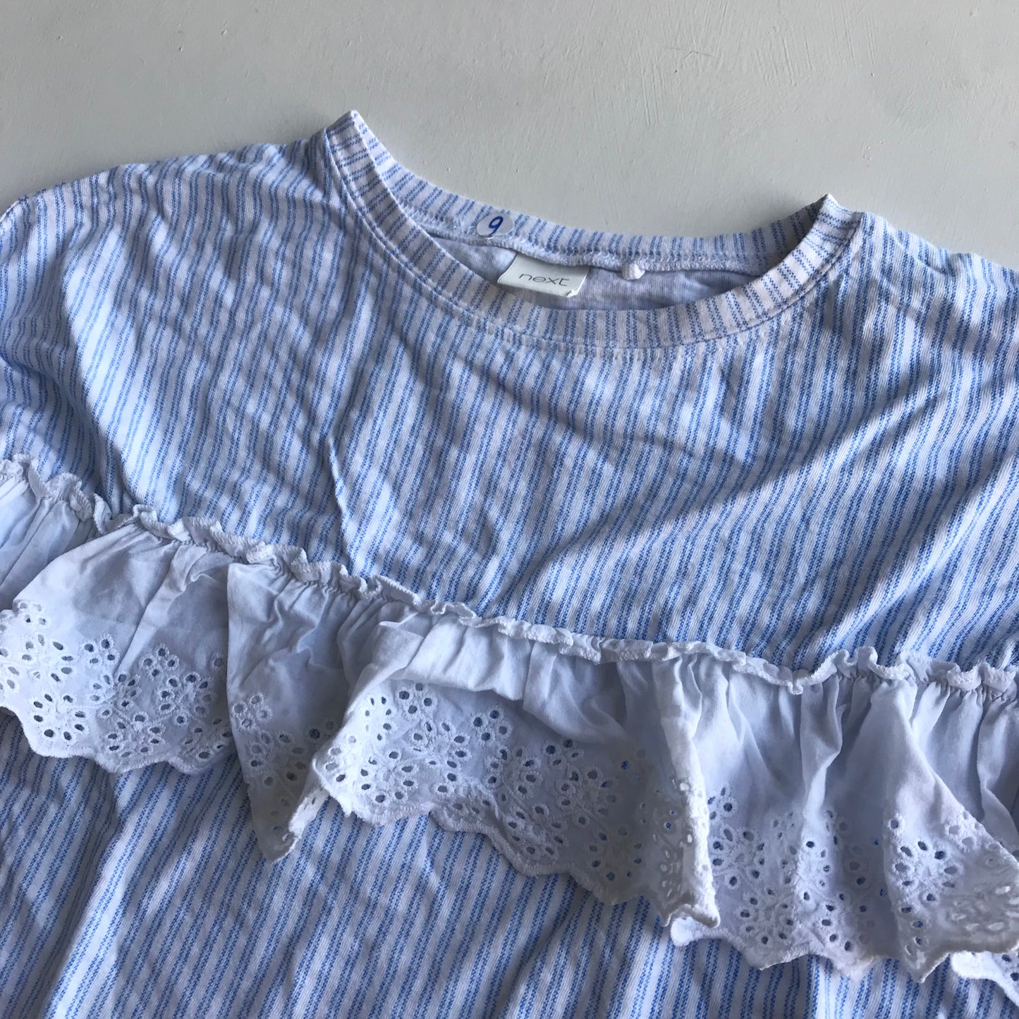 NEXT Light Blue Frilled Top Age 9
