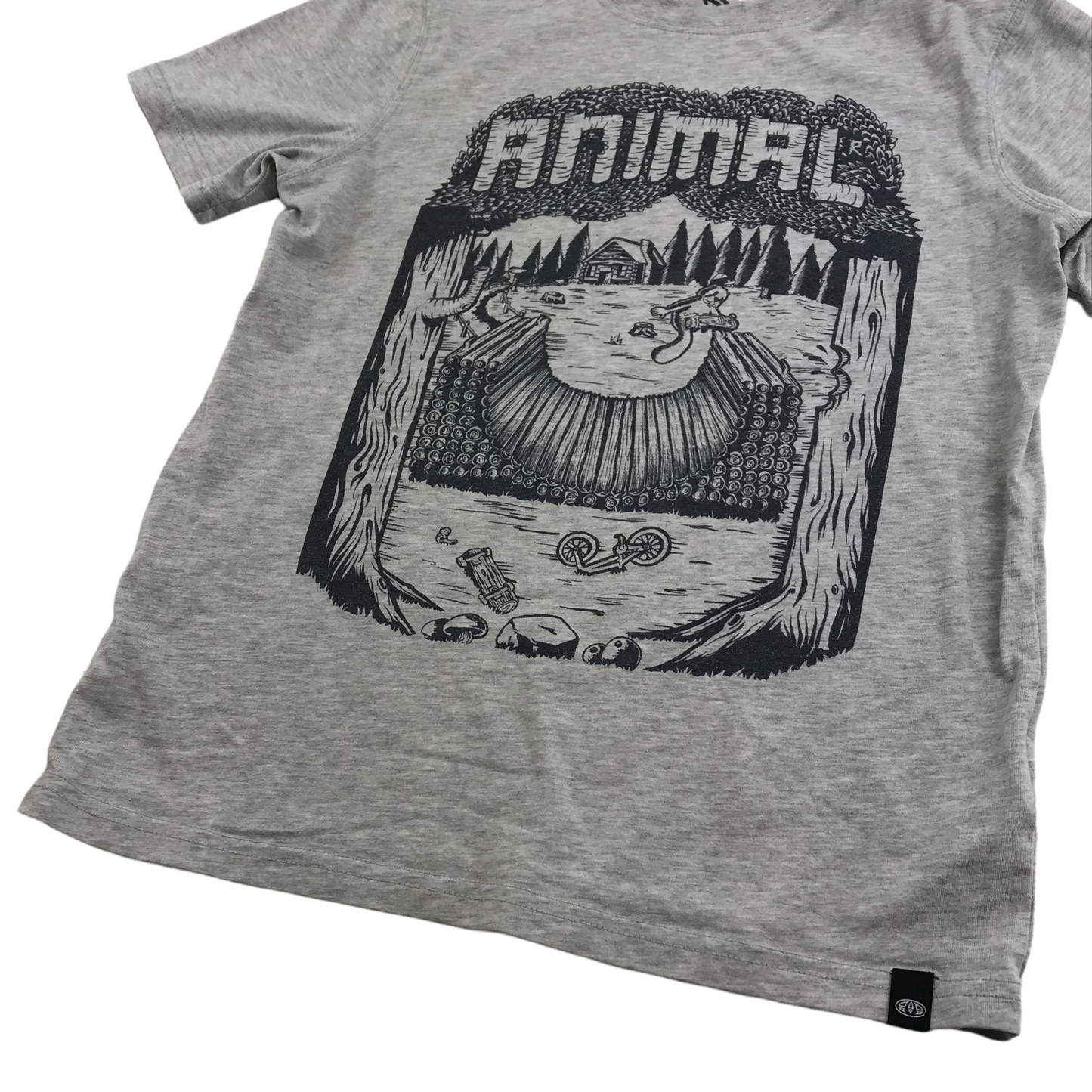 Animal Grey Graphic T-shirt Age 9