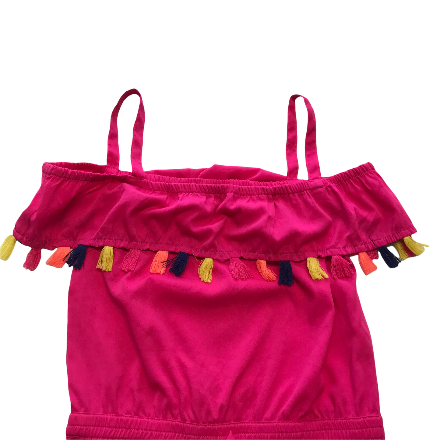 PEP&Co Pink Playsuit with Tassel Details Age 9