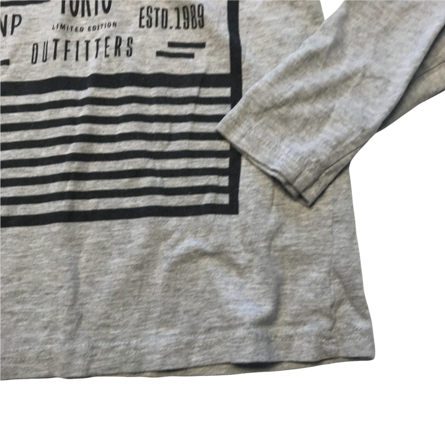 Primark Grey Tokyo Long Sleeve T-shirt Age 9