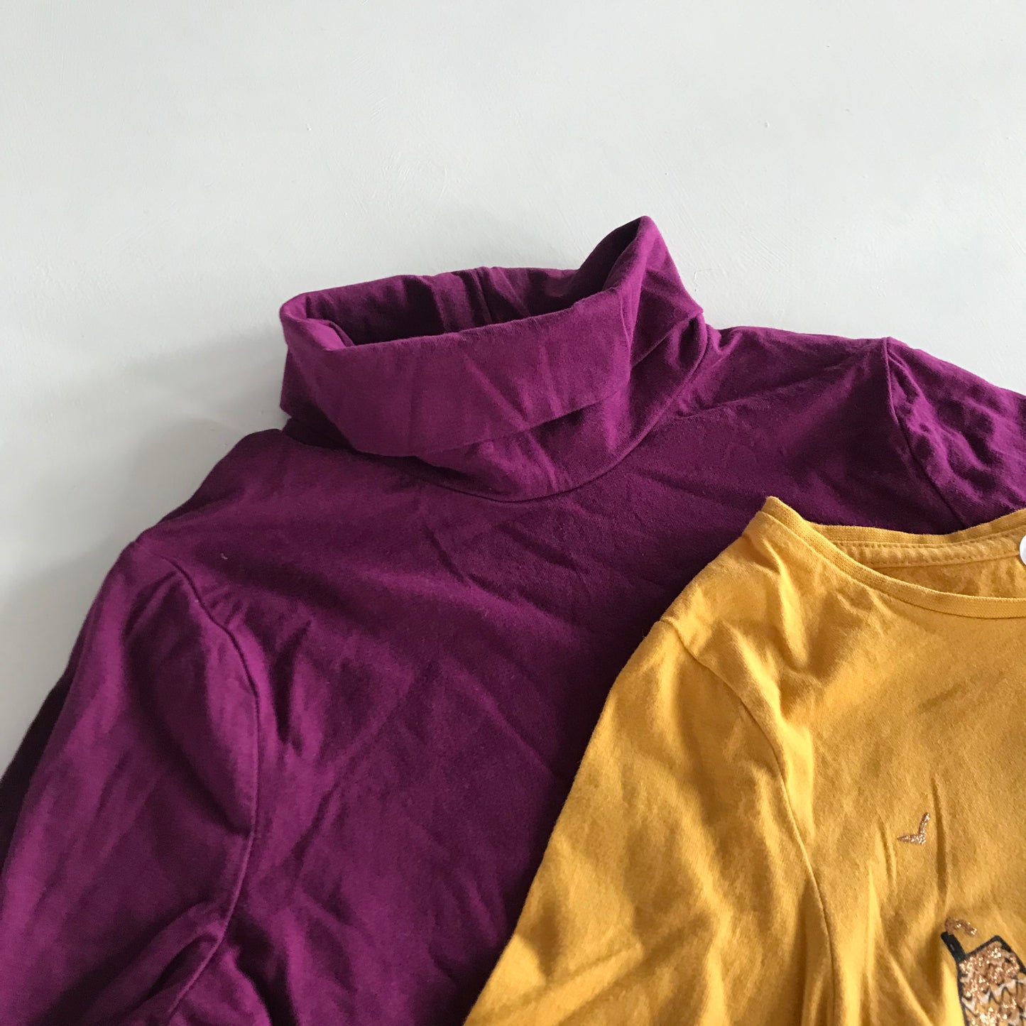 Purple and Orange Long Sleeve Top Bundle Age 9