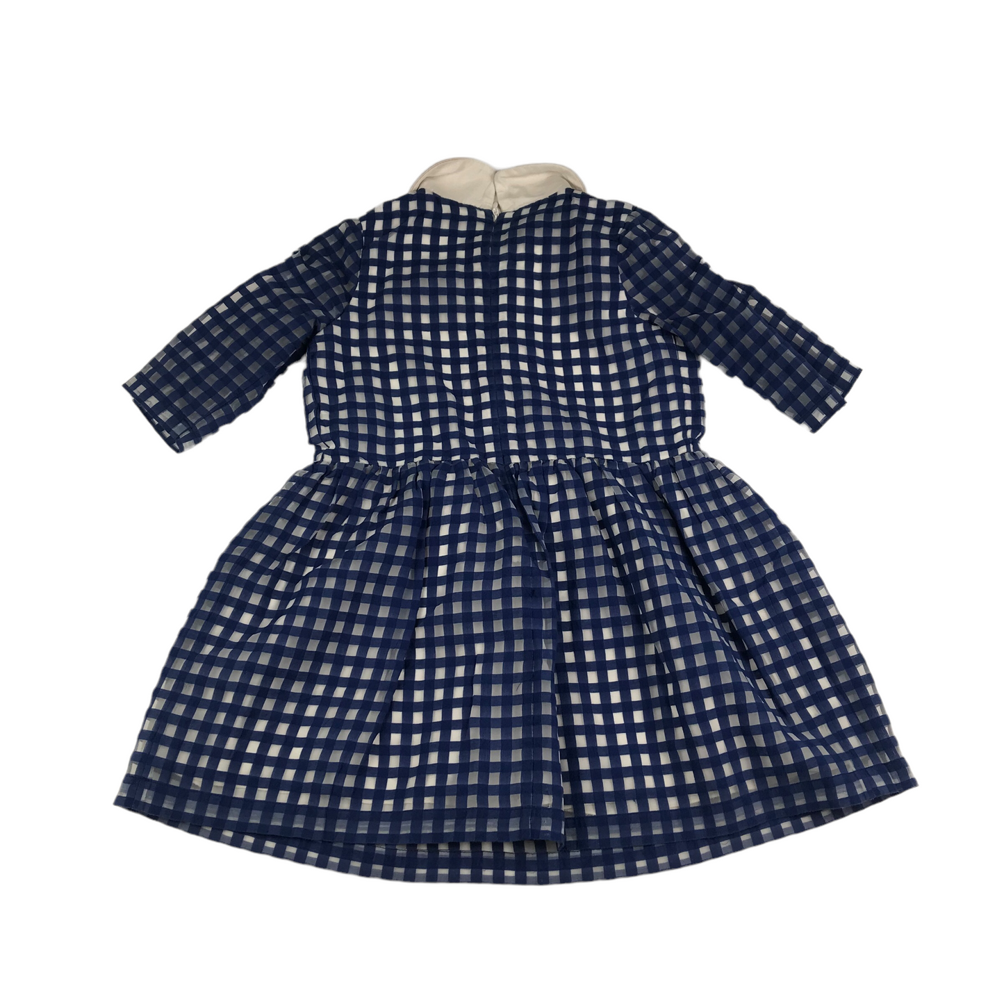 Hucklebones London Navy Checked Shirt Dress Age 4
