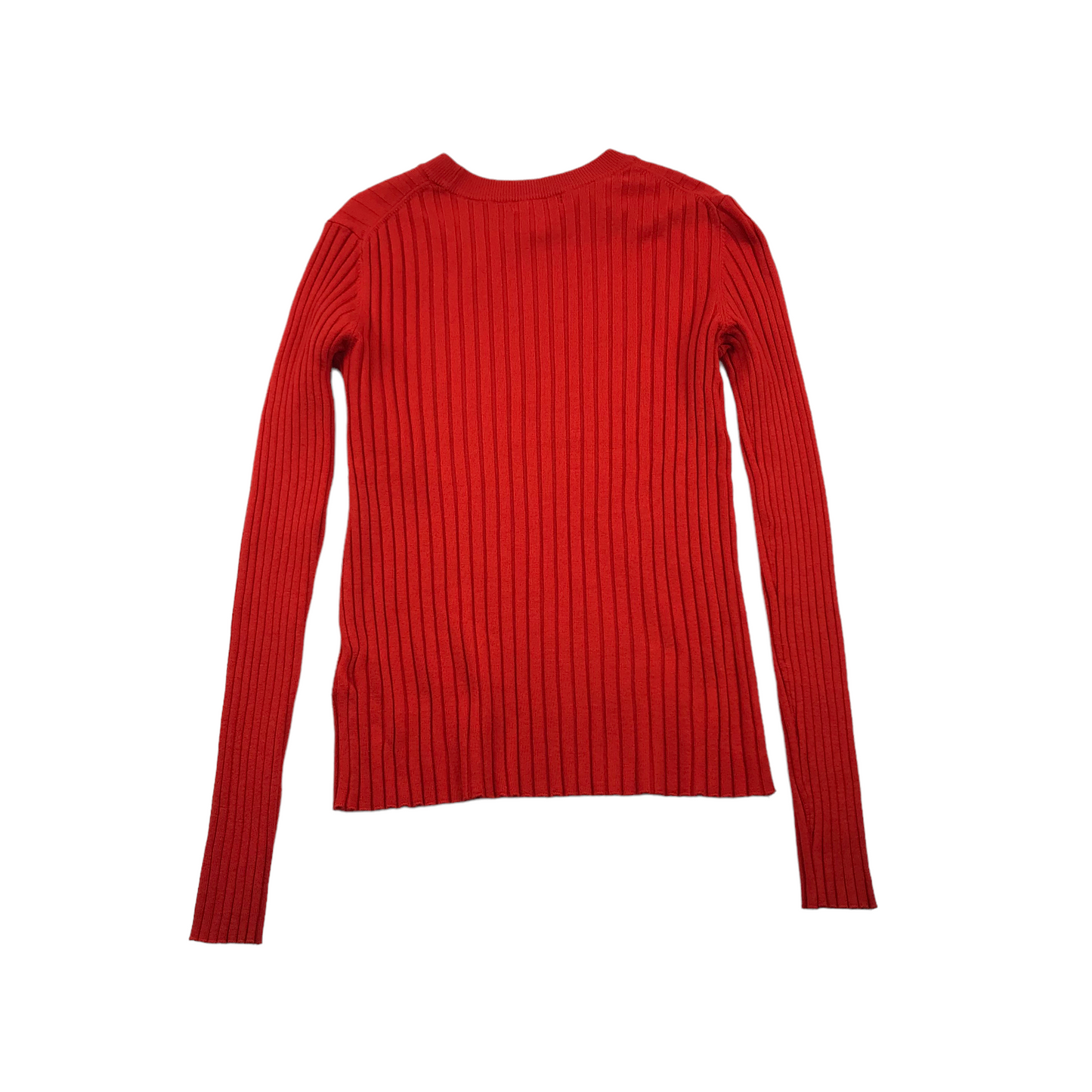 H&M Red Knitted Long Sleeve T-shirt Women's Size S