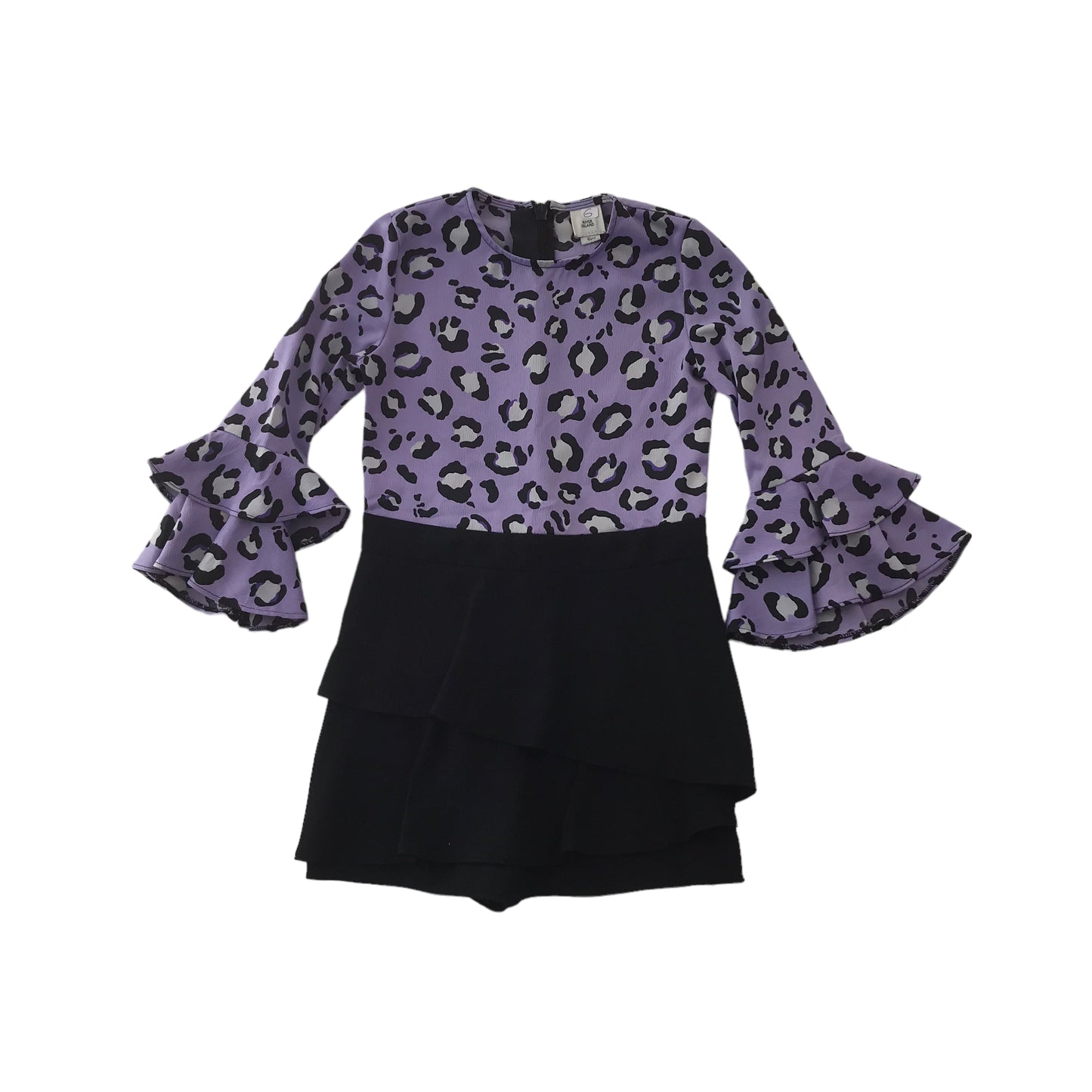 River Island Purple Animal Print Playsuit Age 6