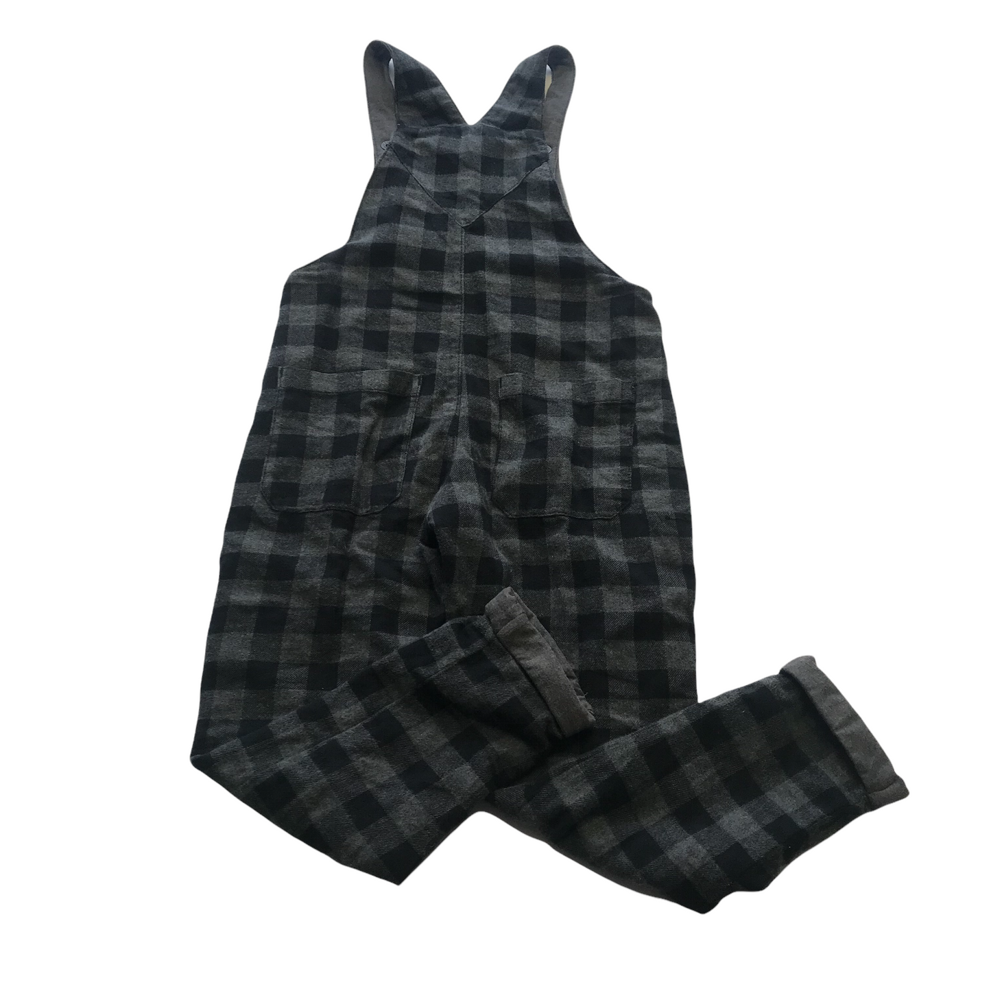 Next Grey Check Dungaree Age 5