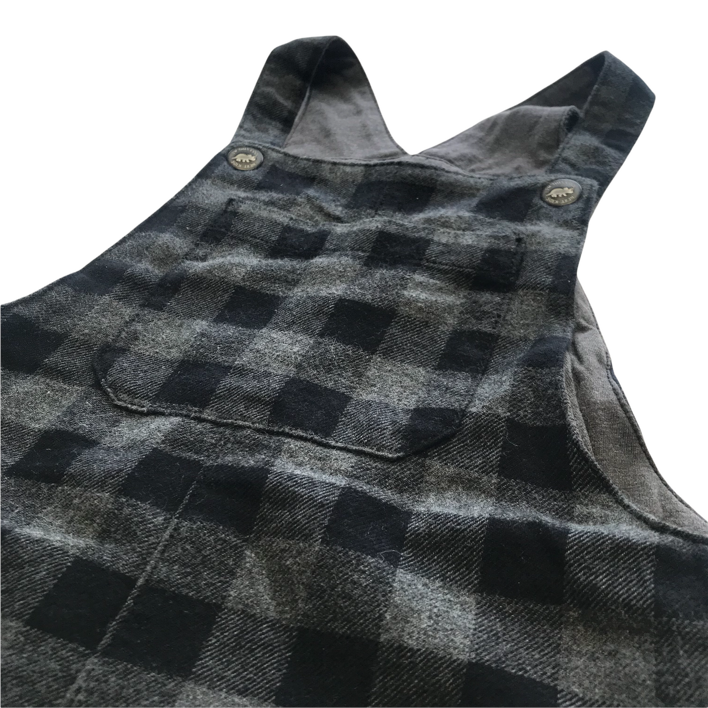 Next Grey Check Dungaree Age 5