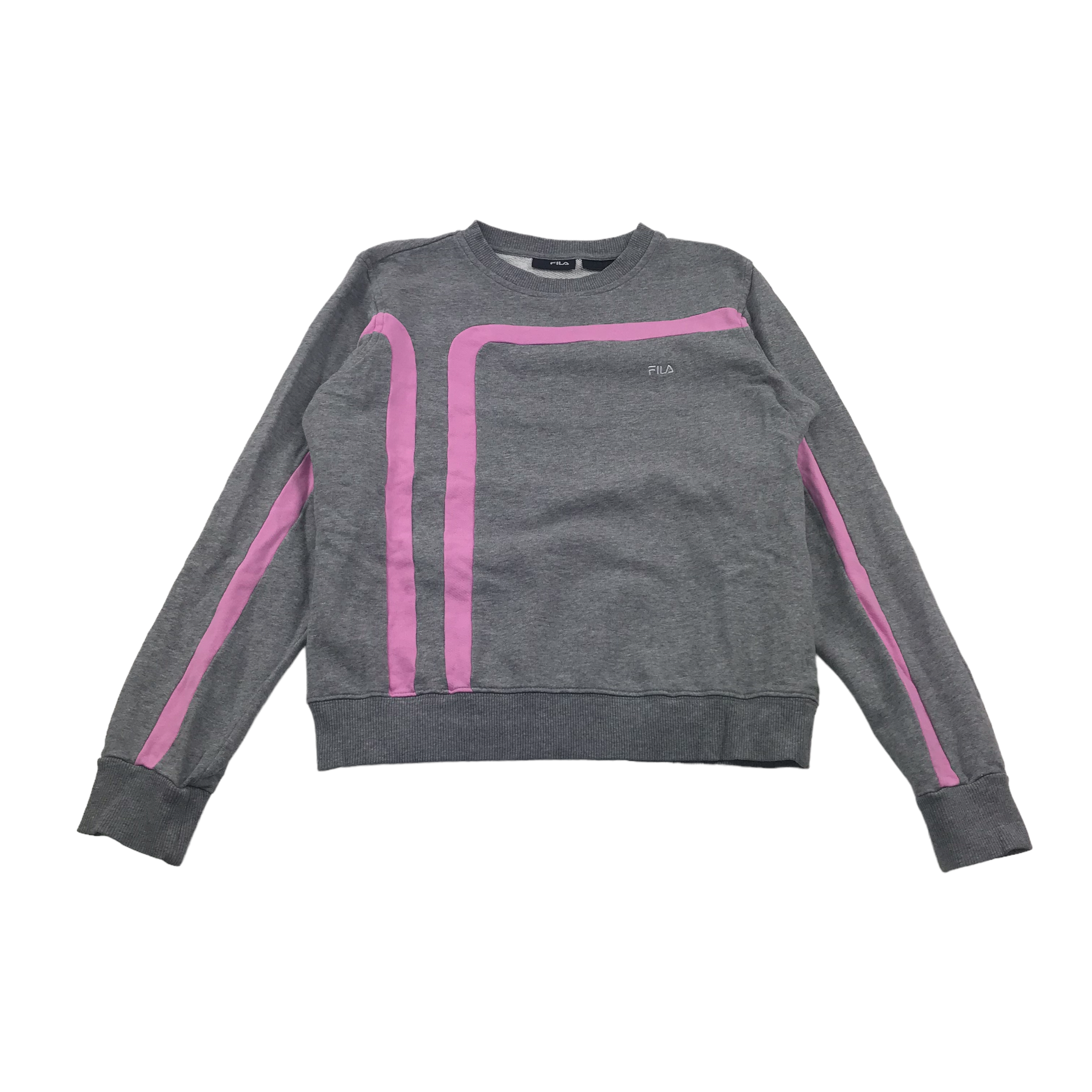 Fila Grey and Pink Sweater Jumper Women s Size 12 ApparelXchange CIC