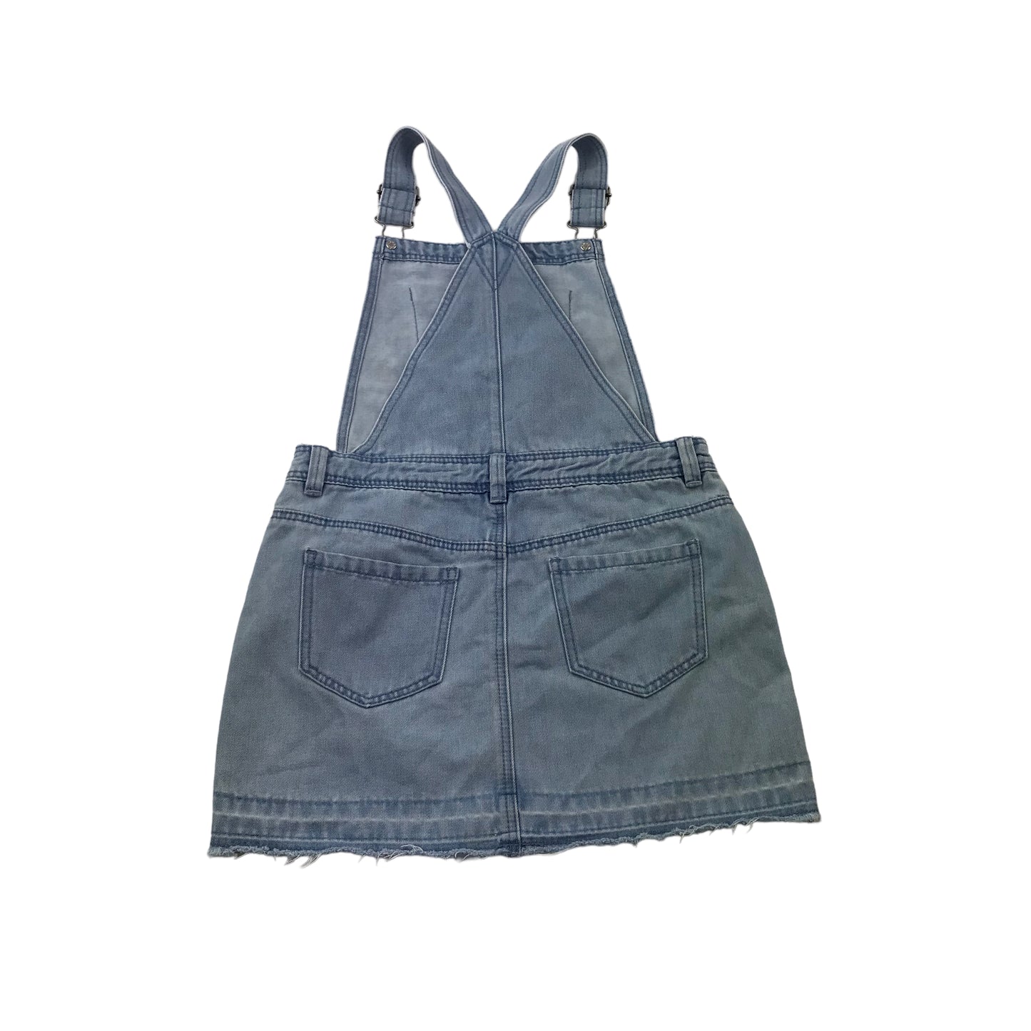 George Light Blue Sequin Dungaree Dress Age 8