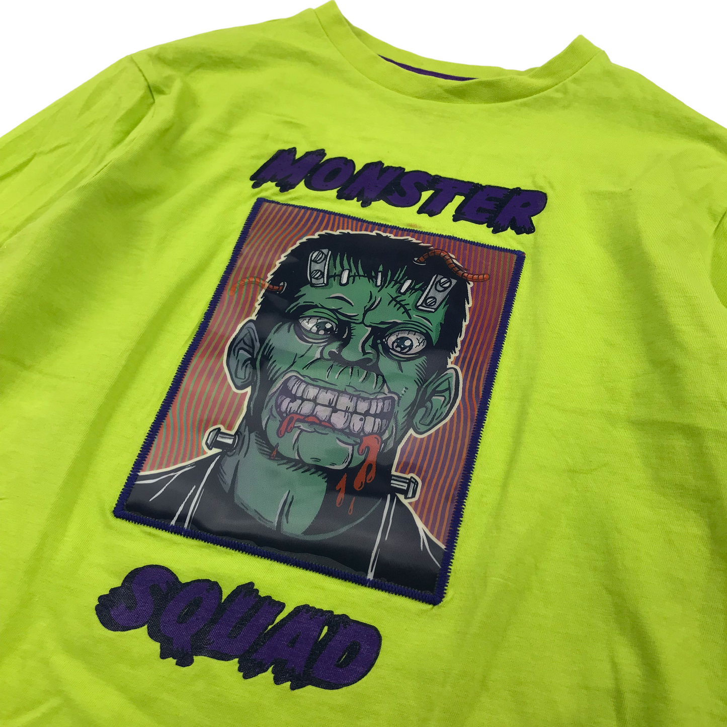 F&F Neon Green Zombie Hologram T-shirt Age 6