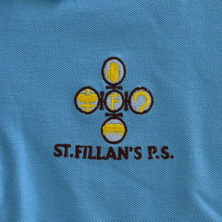 St. Fillan's Primary Light Blue Polo Shirt
