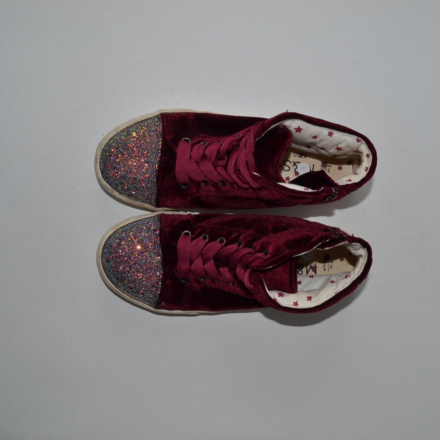 Trainers - M&S Sparkly Burgundy - Shoe Size 5