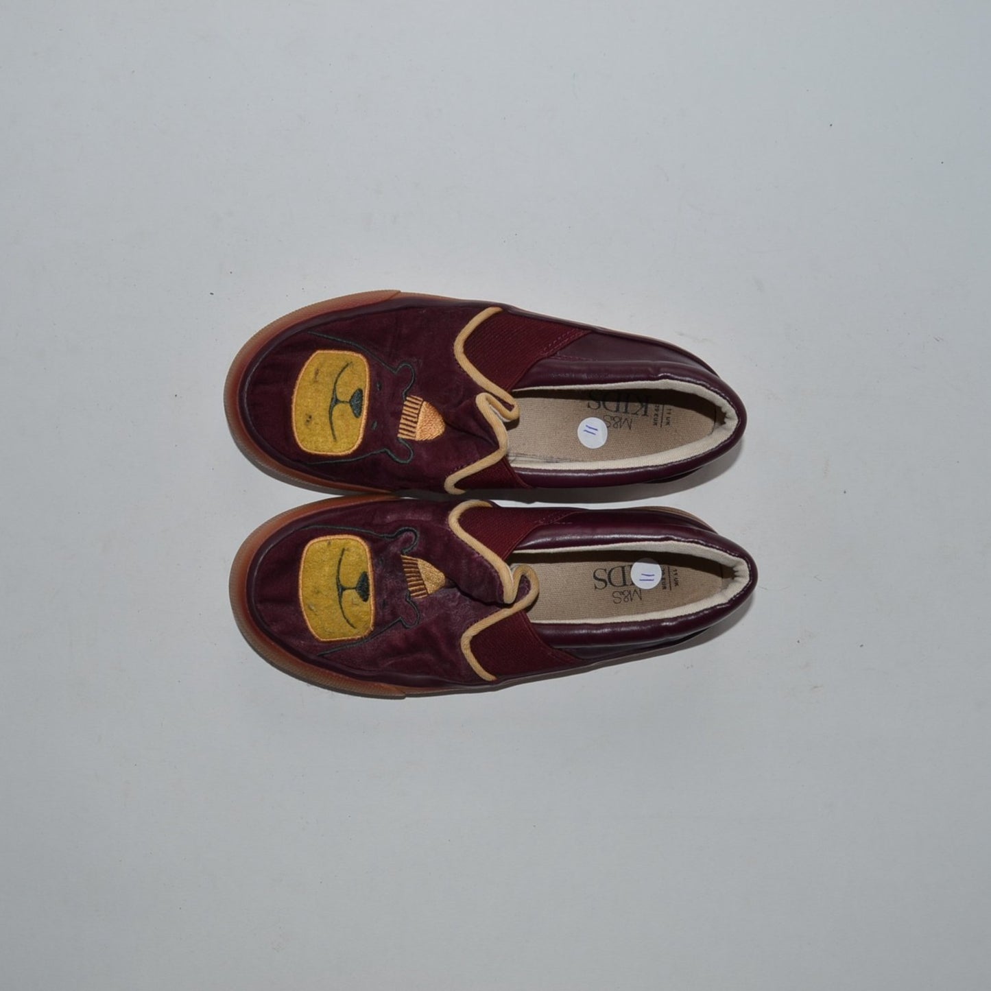 M&S Burgundy Plimsolls Shoe Size 11 (jr)