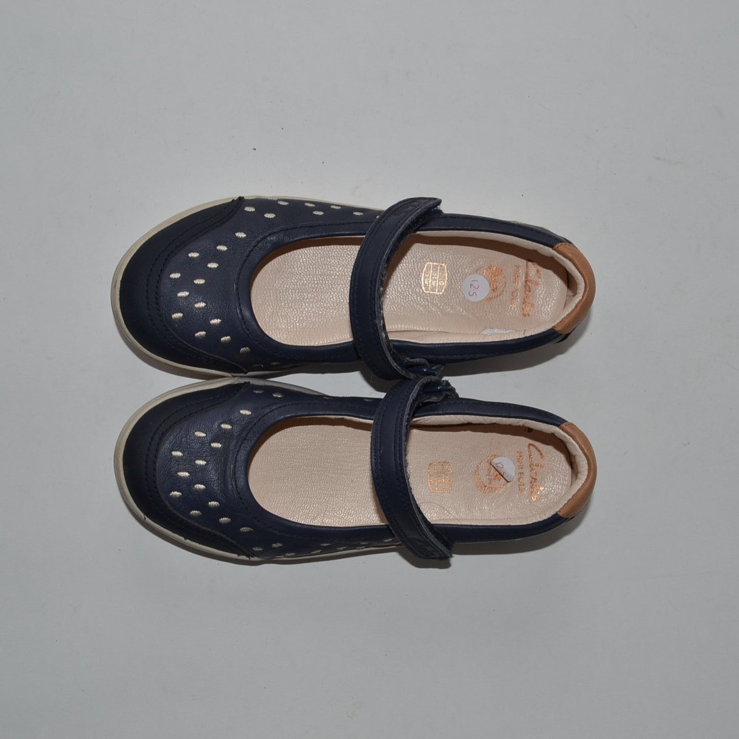 Shoes - Clarks Navy Dotted - Shoe Size 12.5 (jr)