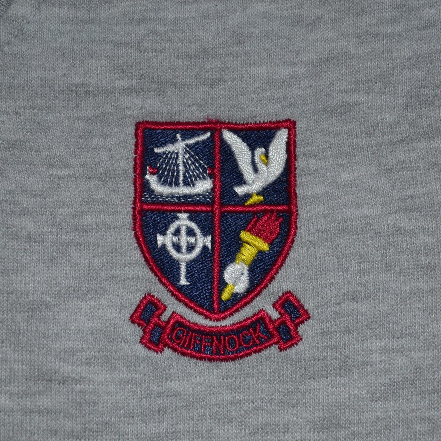 *Giffnock Primary light grey V-neck sweatshirt
