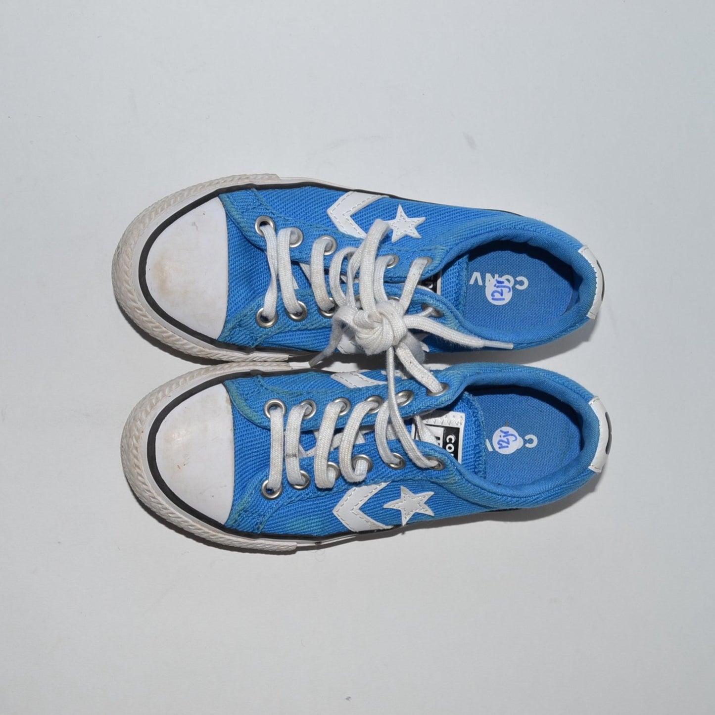 Converse Blue Canvas Trainers Shoe Size 12 (jr)