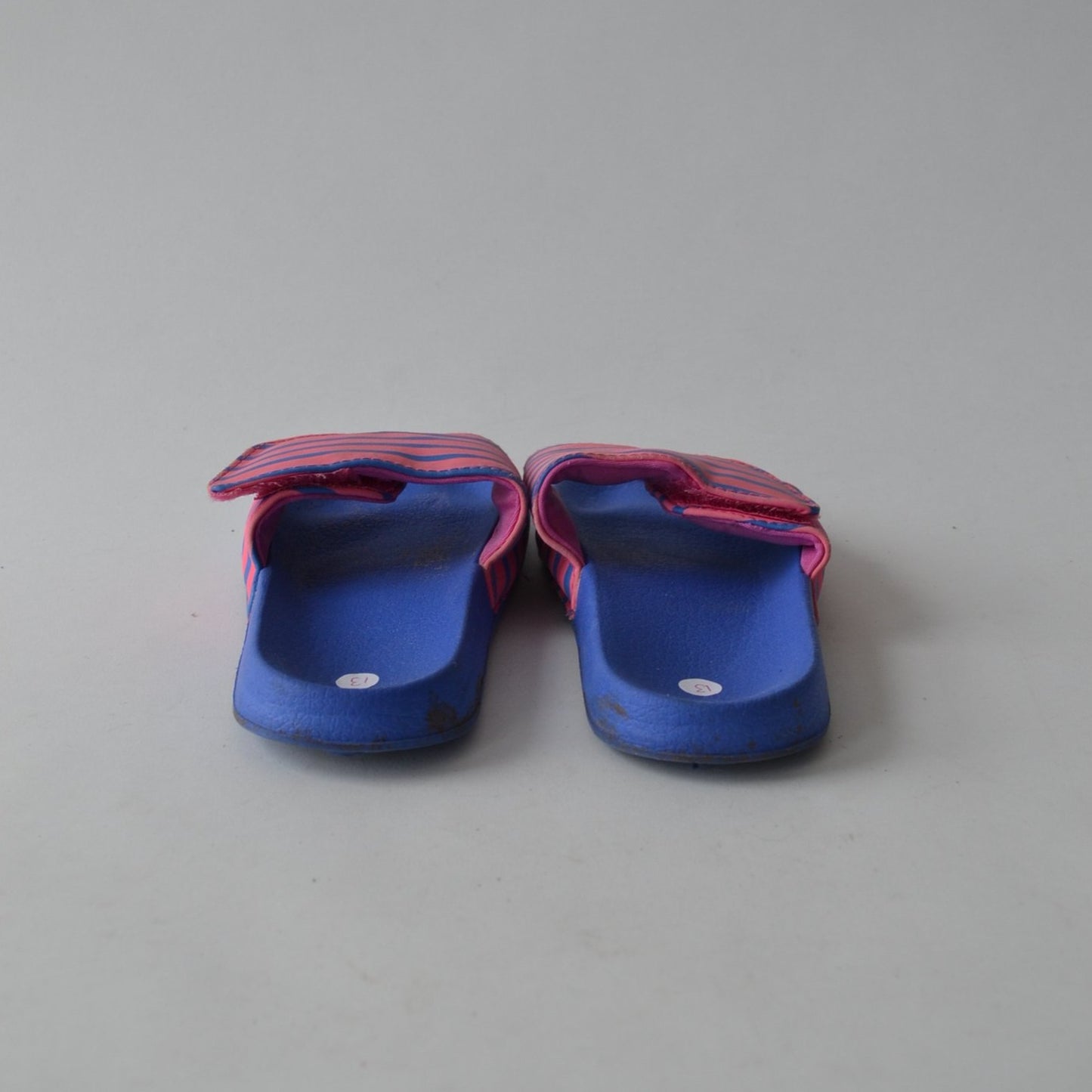 Blue and Peach Sliders Shoe Size 13 (jr)