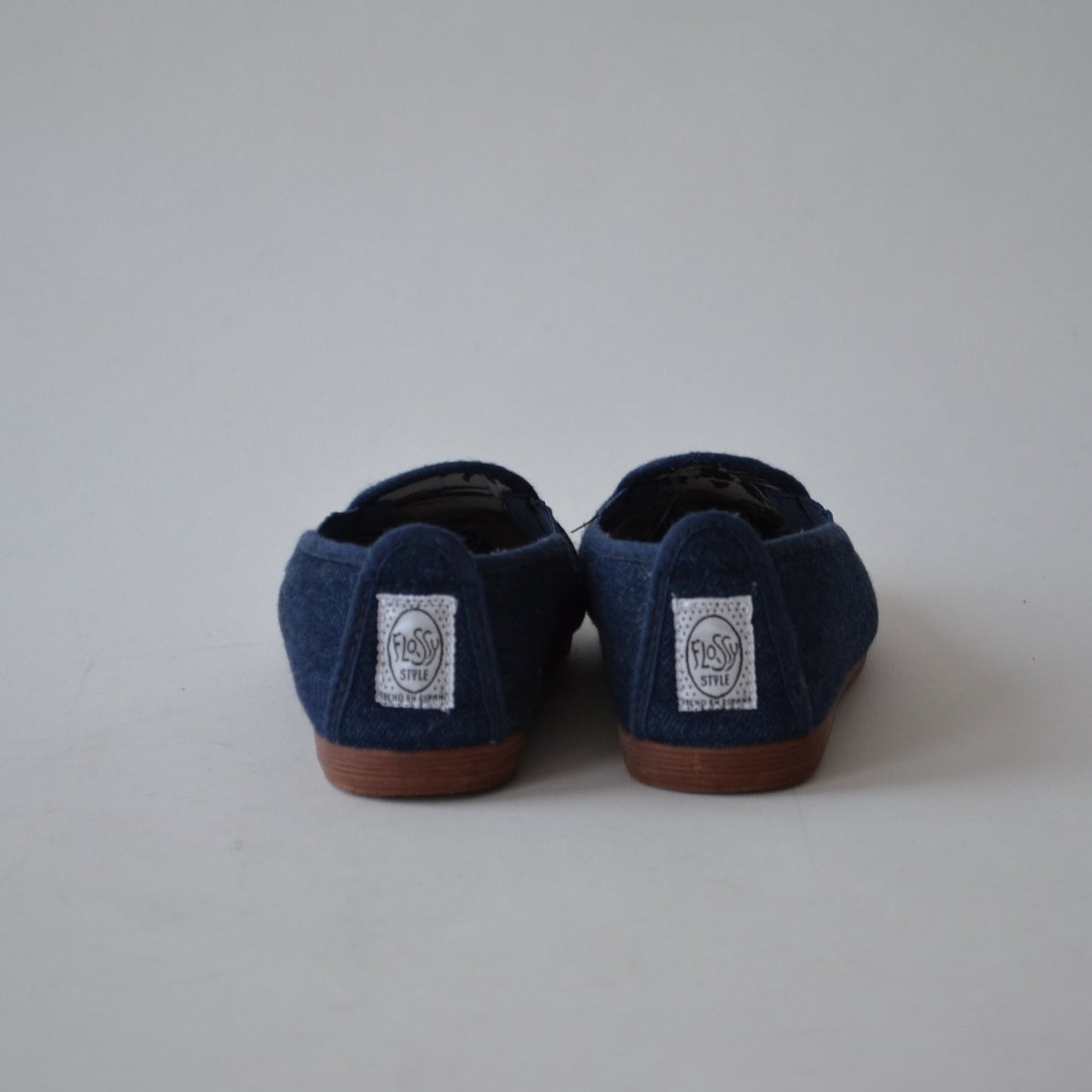 Blue Denim Style Plimsolls Size 10 (jr)