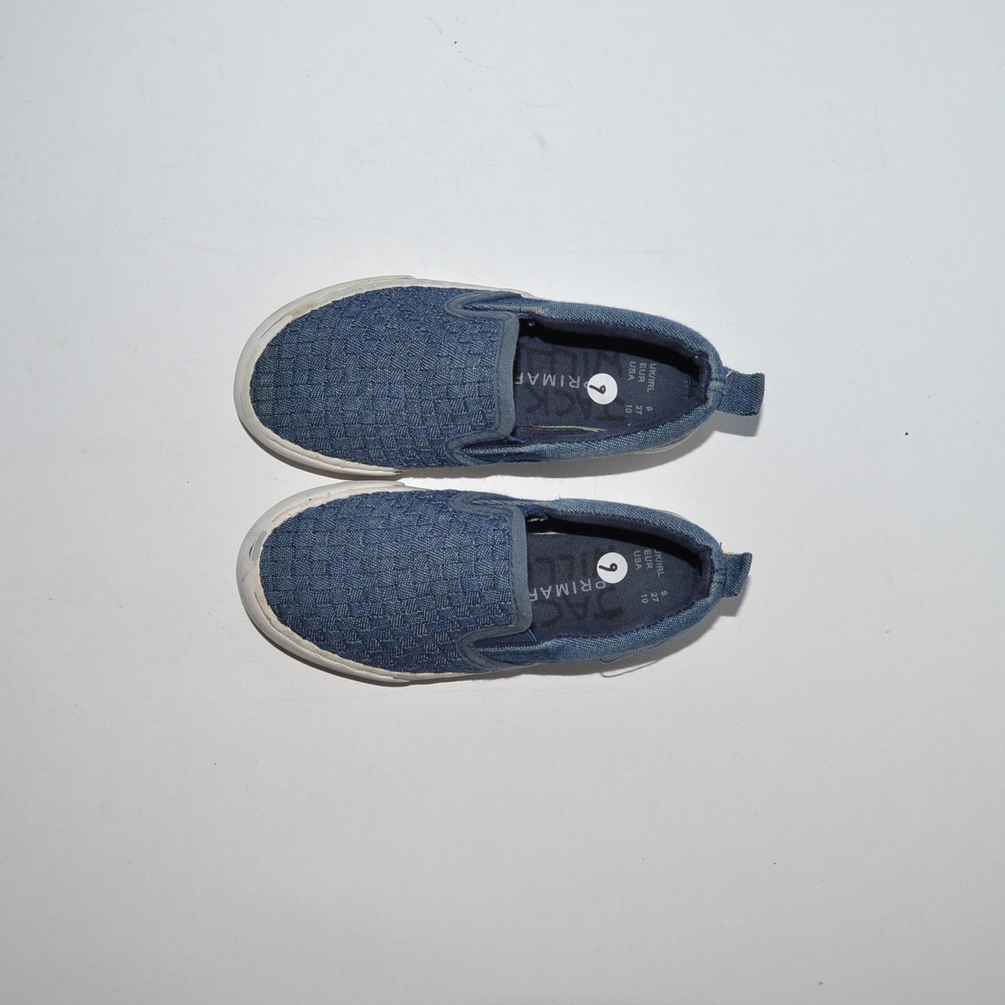 Primark Blue Denim Style Plimsolls Shoe Size 9 (jr)