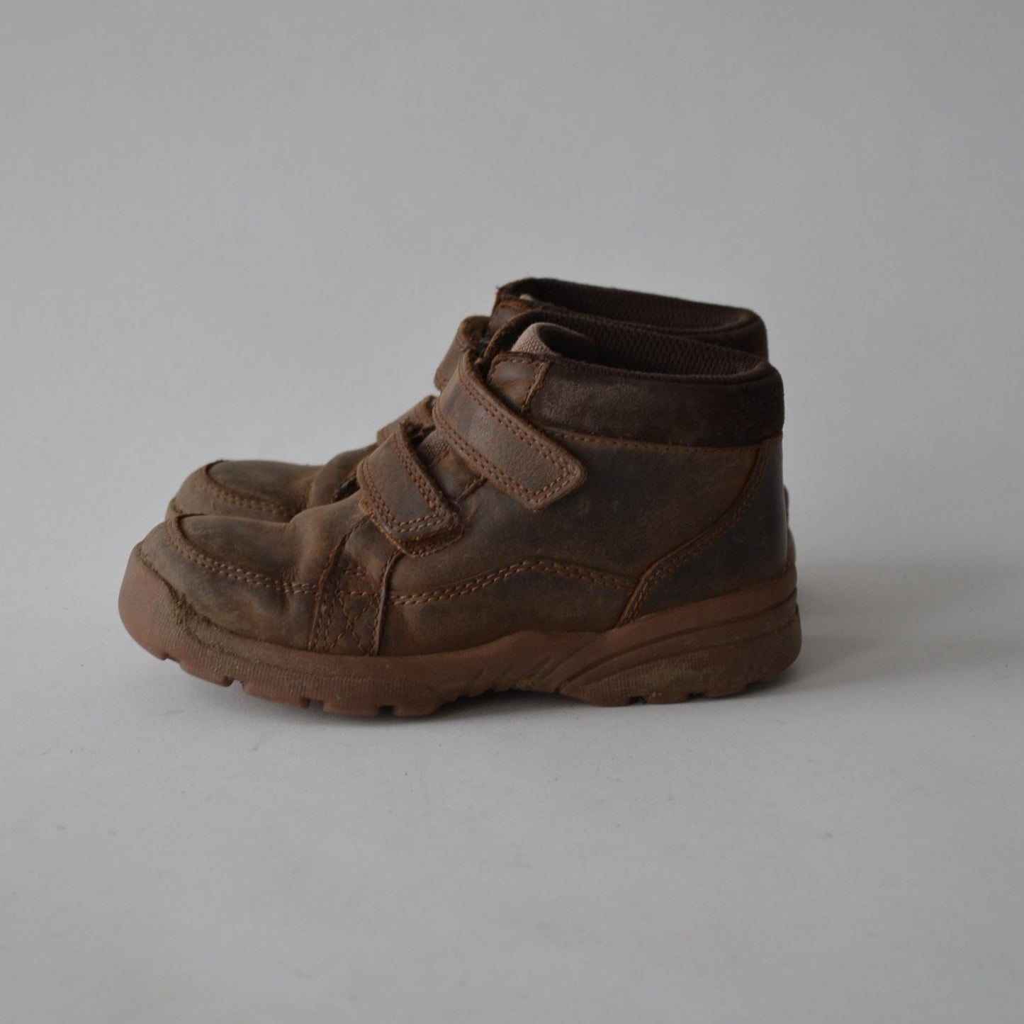 Brown Leather Boots Shoe Size 9.5 (jr)