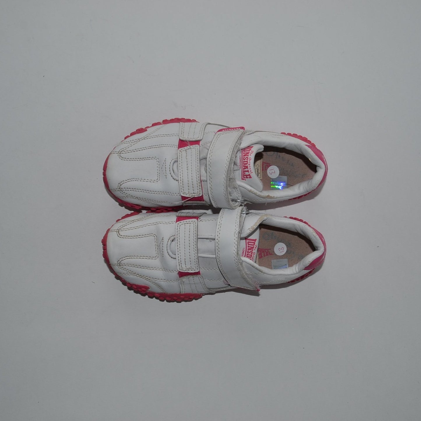 Lonsdale White and Pink Trainer Shoe Size 13 (jr)