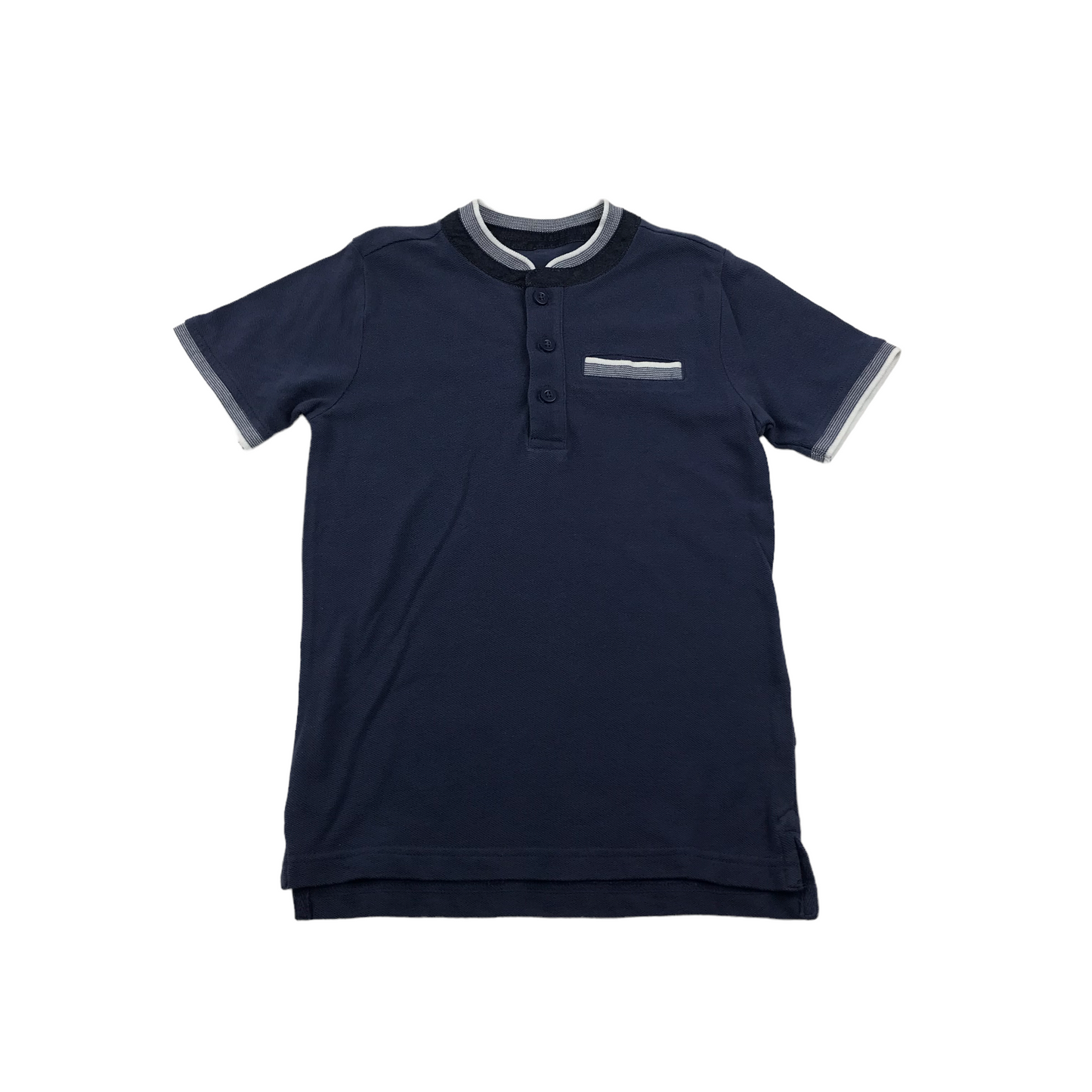 Nutmeg Navy and White Cotton Polo-style T-shirt Set Age 5