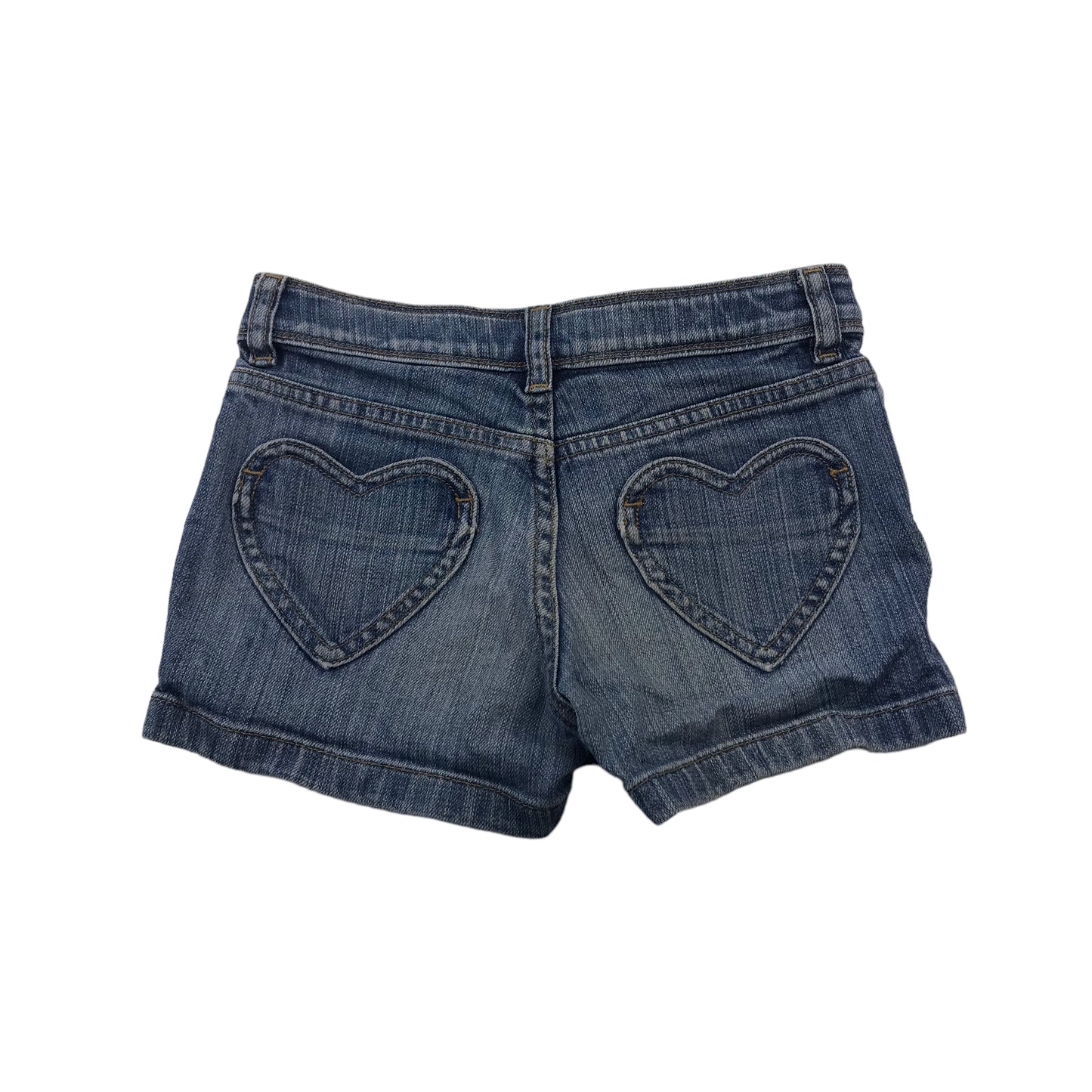 Boden Blue Denim Love Heart Pocket Mini Shorts Age 8