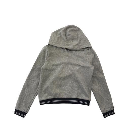 Staccato Grey Plain Striped Arms Hoodie Age 10